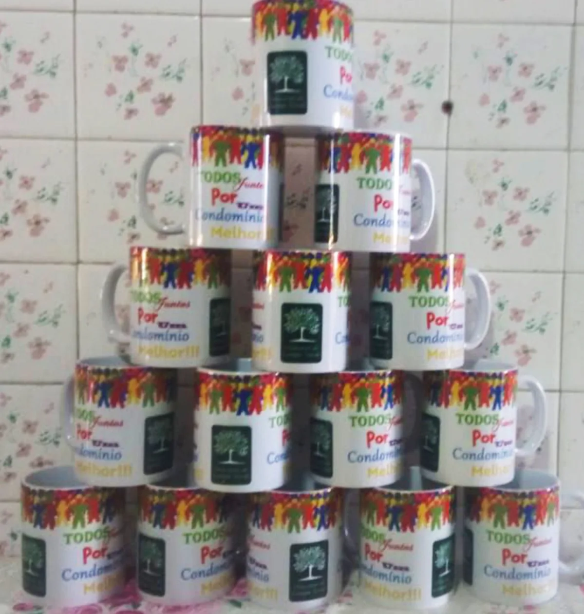 Canecas para ação de comunicação interna — Projeto para condomínio