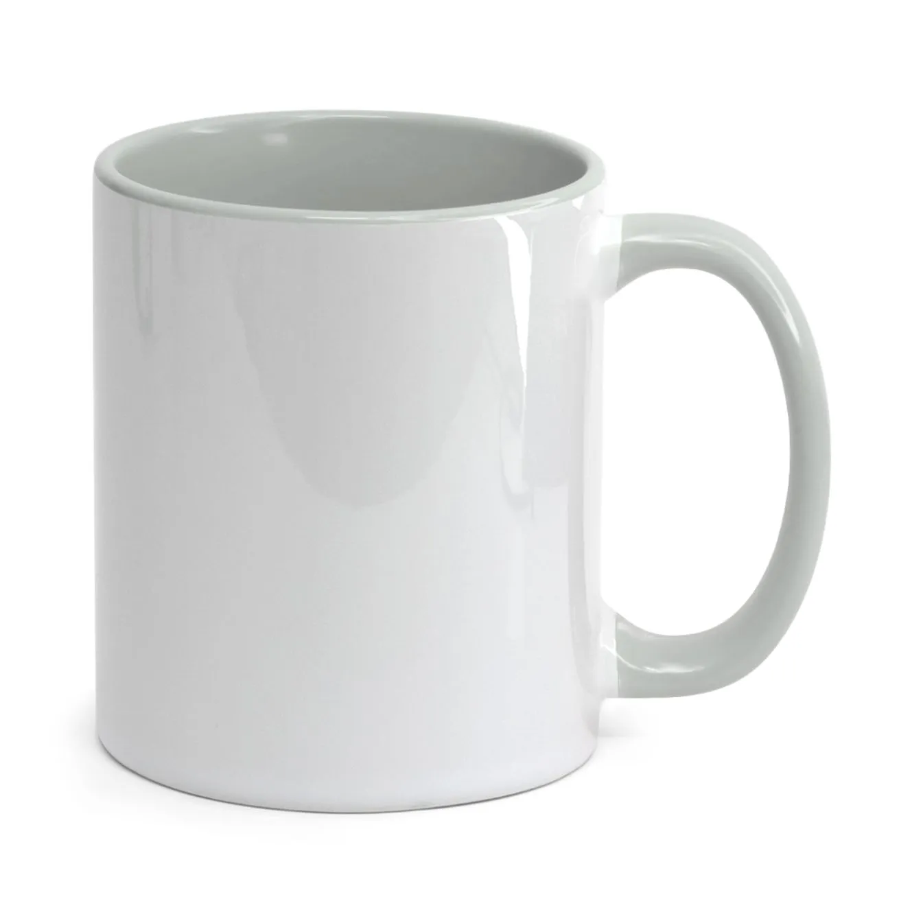 Caneca Alça e interior Cinza
