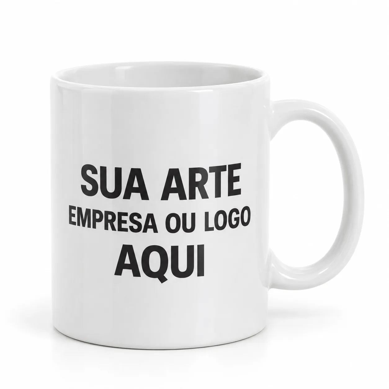 Caneca de Porcelana Branca Personalizada 325 ml com Sua Logo ou Arte