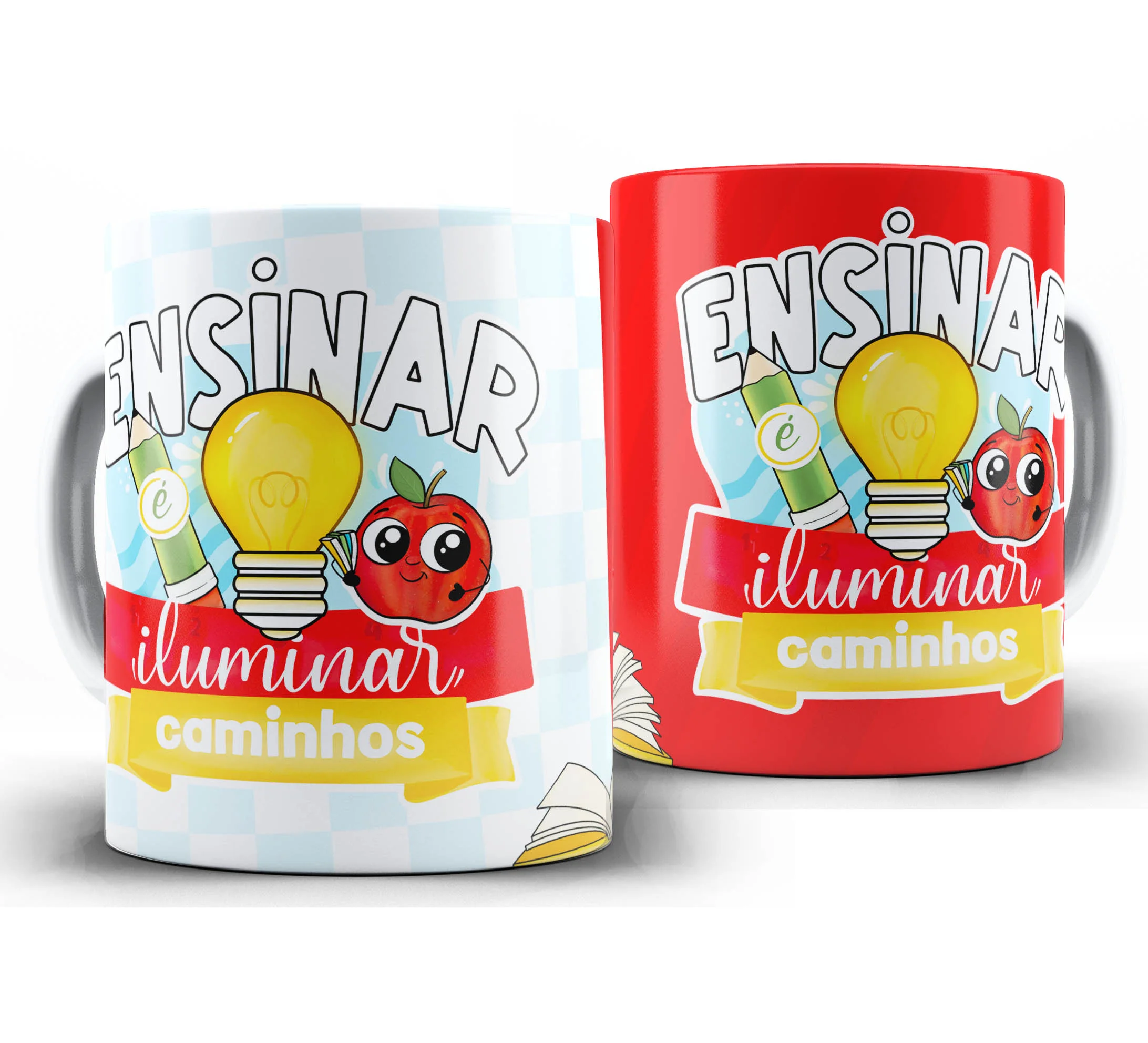 Caneca Personalizada Feliz Dia dos Professores — W103 — Ensinar