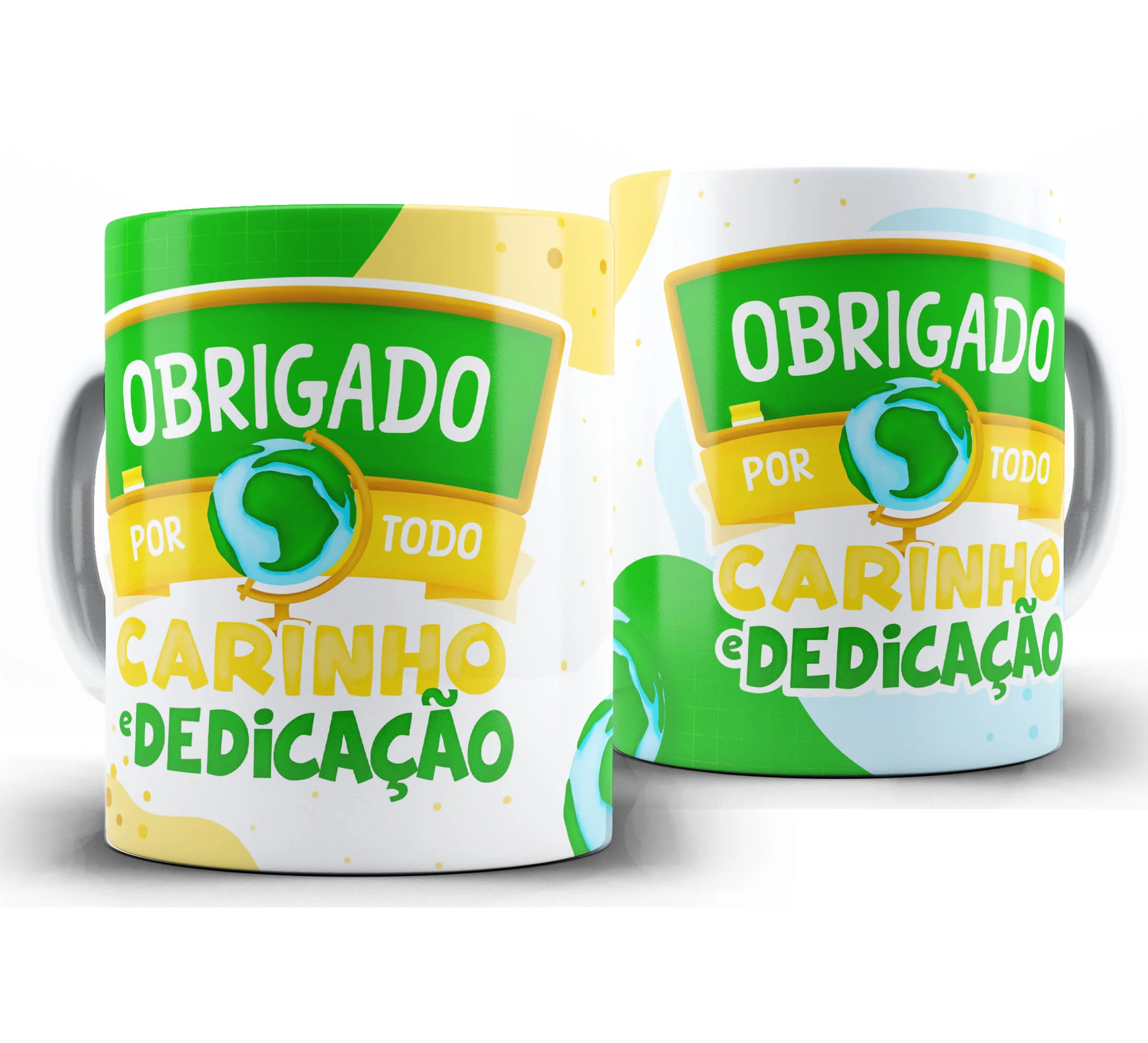 Caneca Personalizada Feliz Dia dos Professores — W107 — Obrigado por Todo