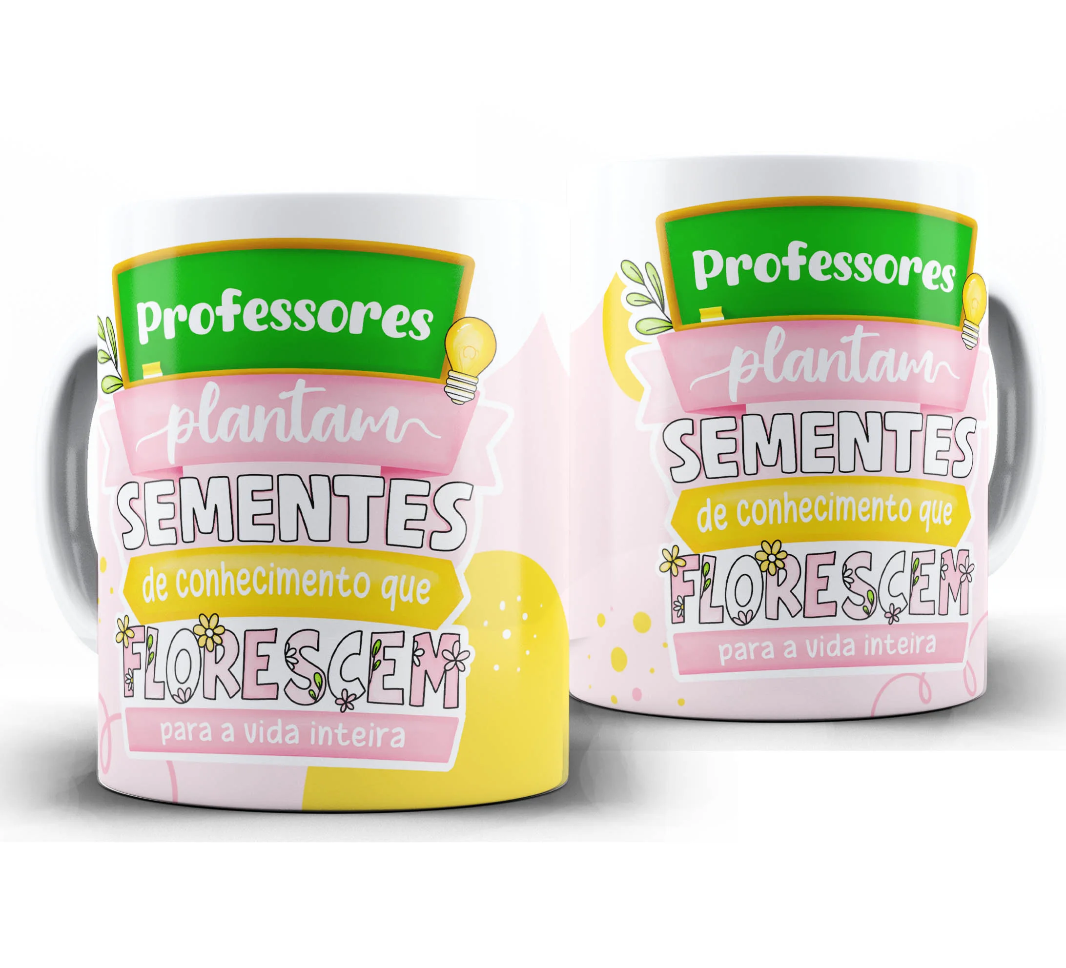 Caneca Personalizada Feliz Dia dos Professores — W108 — Professores Plantam