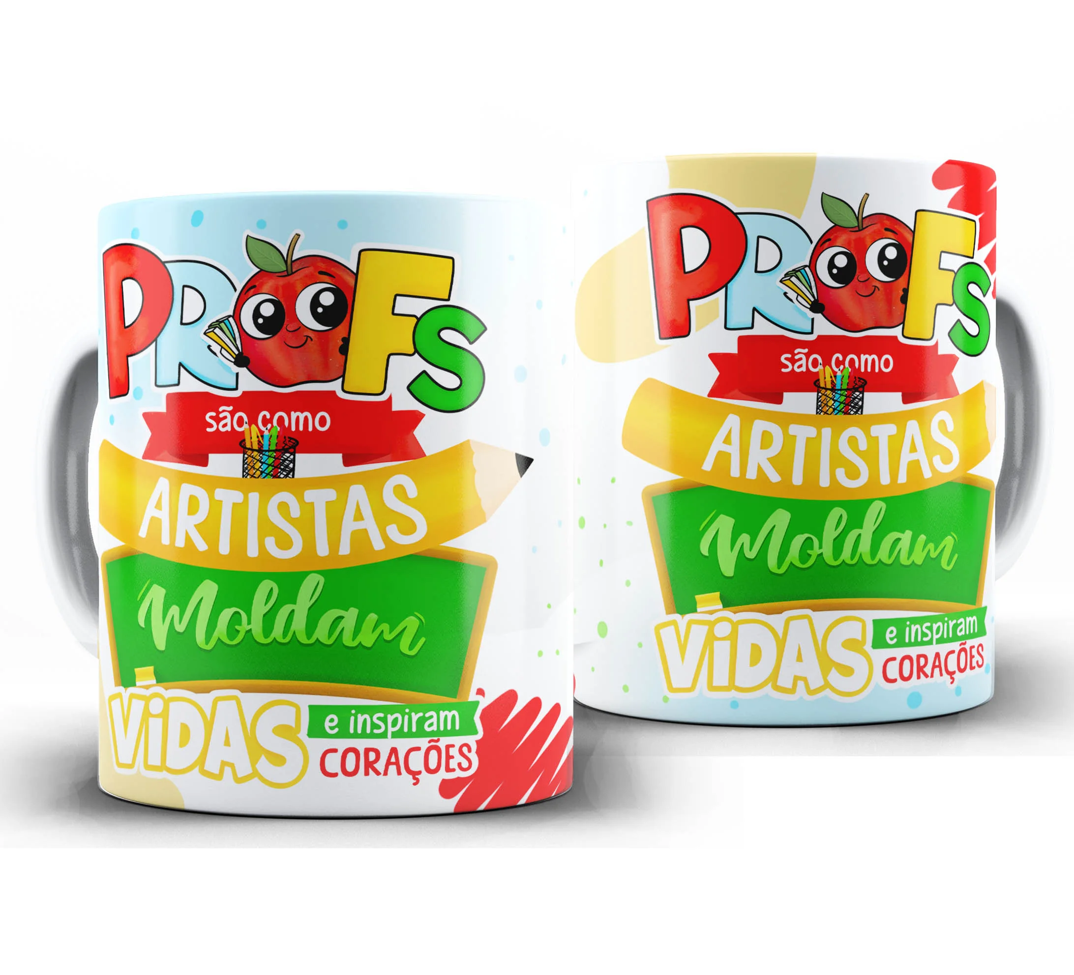 Caneca Personalizada Feliz Dia dos Professores — W109 — Profs são Como Artistas