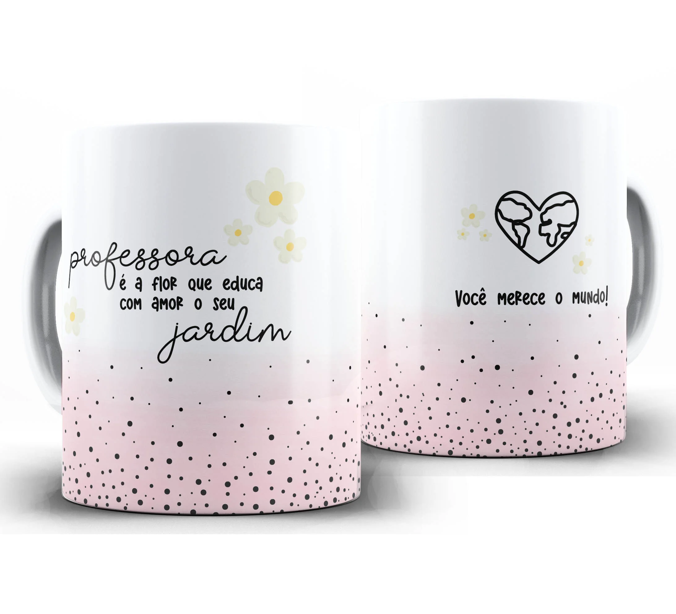 Caneca Personalizada Feliz Dia dos Professores — W14 — A Flor que Educa