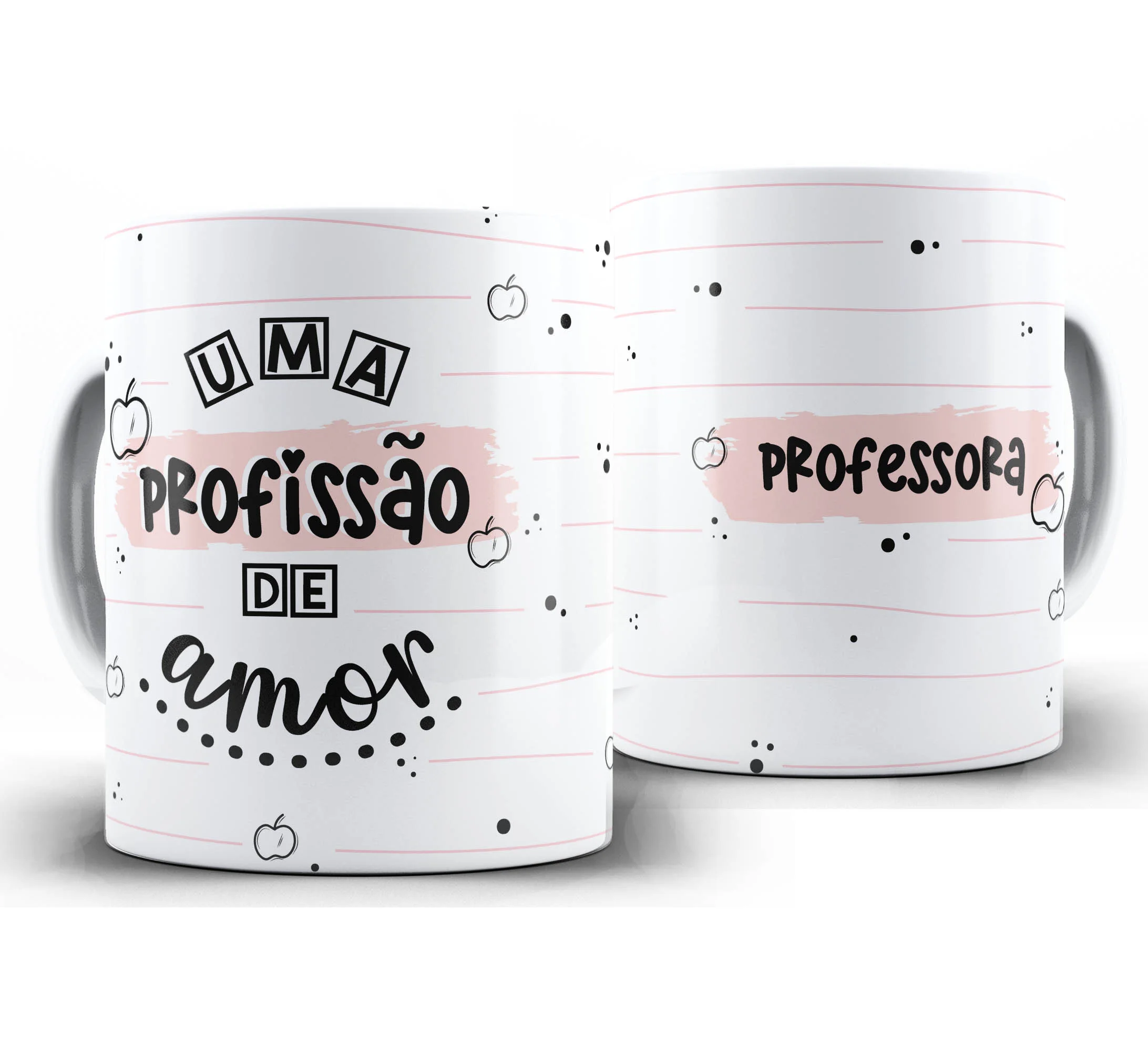 Caneca Personalizada Feliz Dia dos Professores — W19 — Uma Profissão de Amor