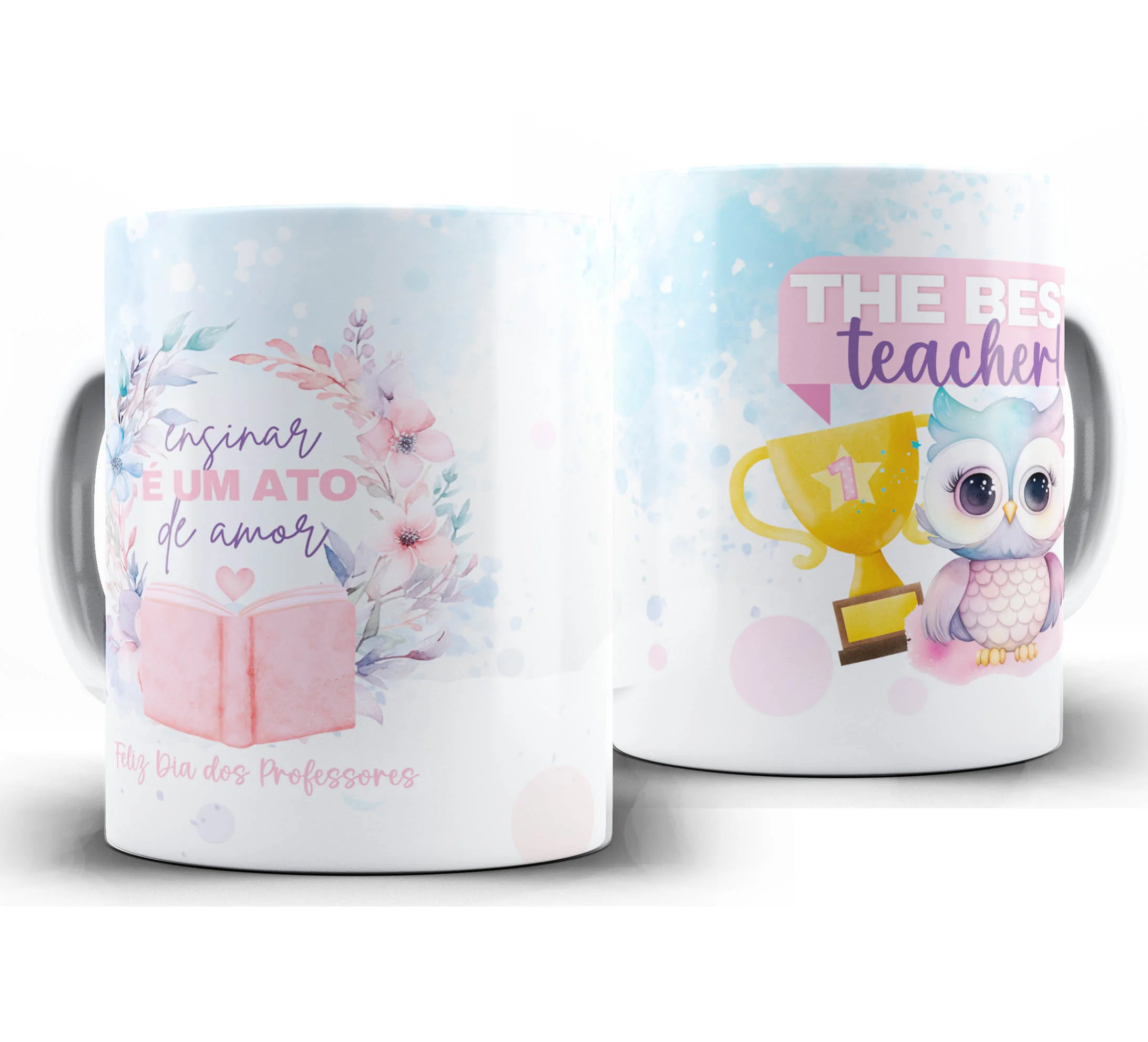 Caneca Personalizada Feliz Dia dos Professores — W22 — Ensinar é um Ato de Amor