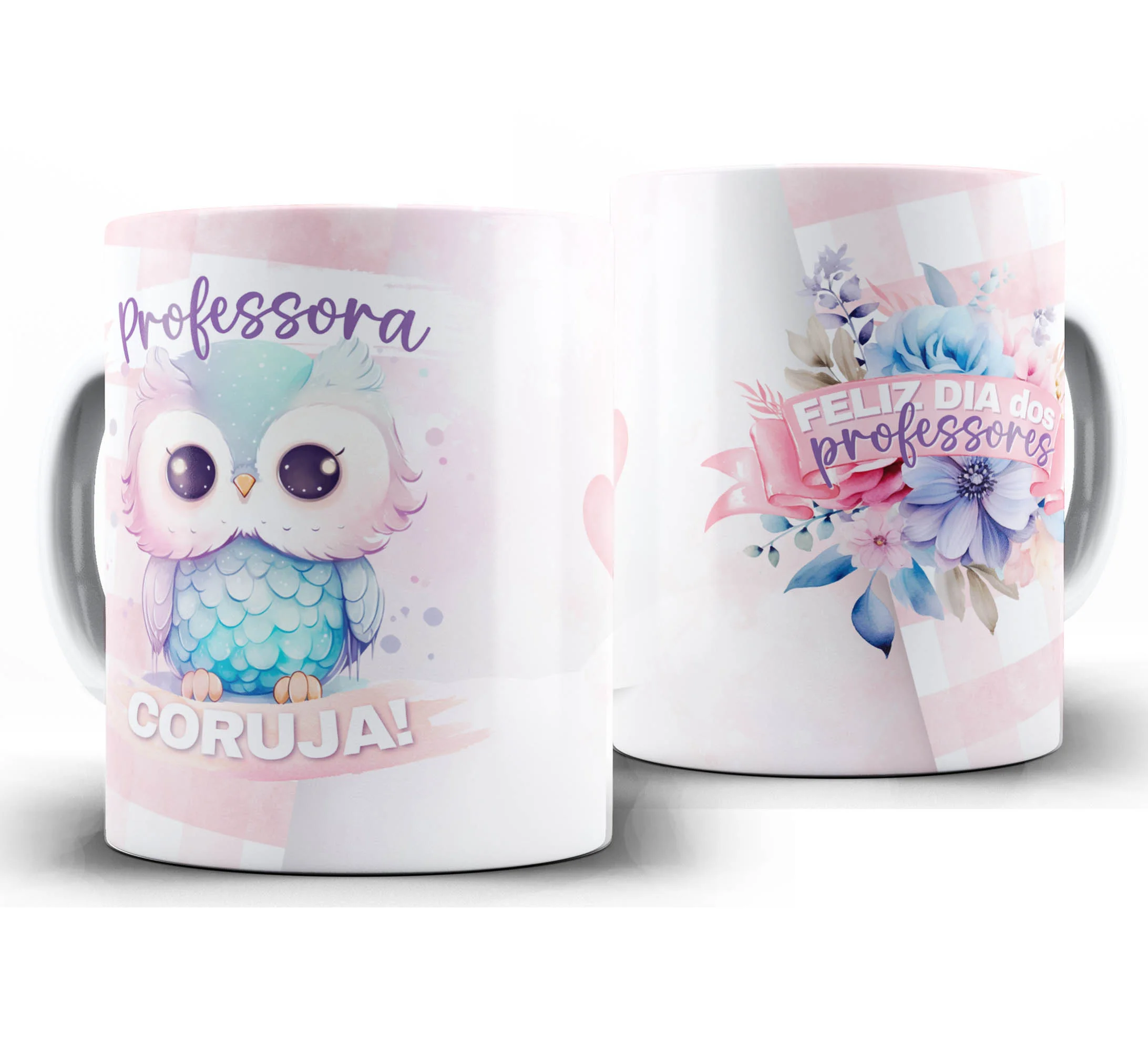 Caneca Personalizada Feliz Dia dos Professores — W23 — Professora Coruja