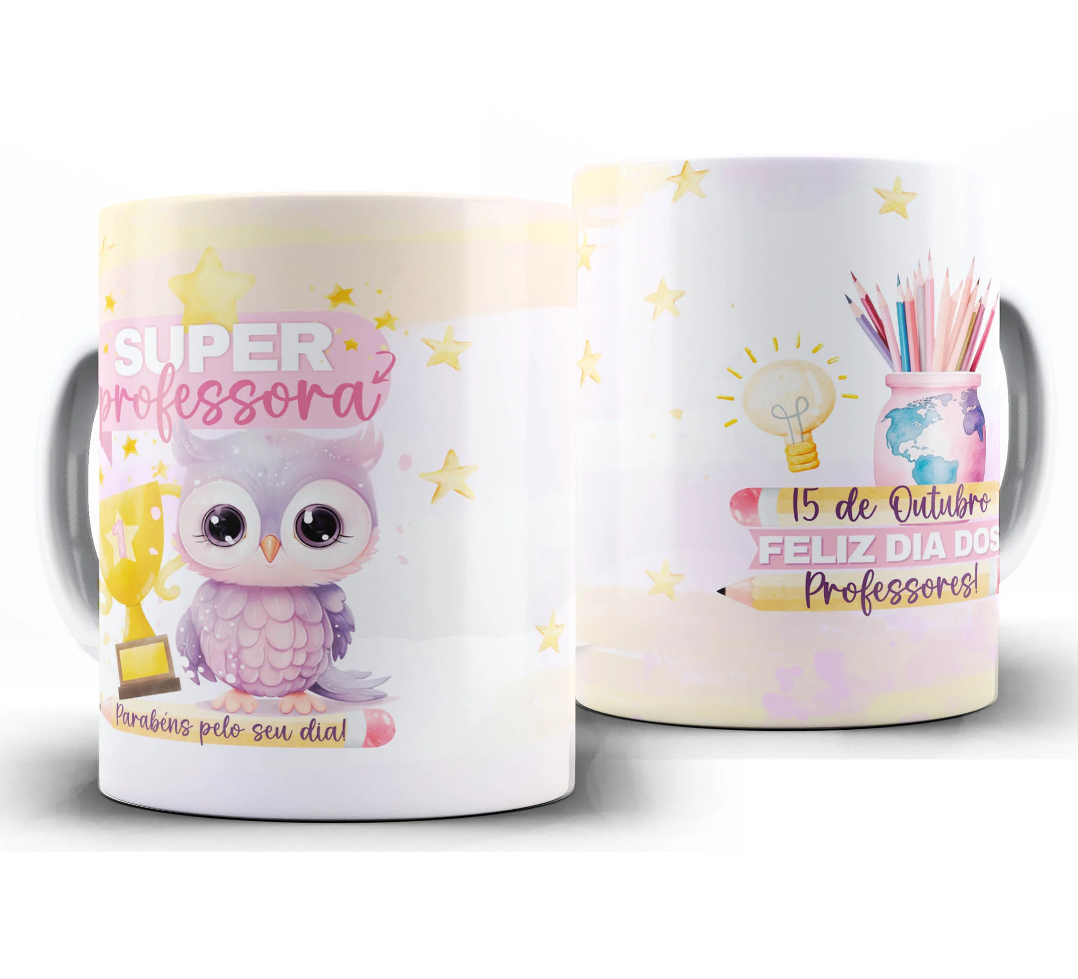Caneca Personalizada Feliz Dia dos Professores — W29 — Super Professora