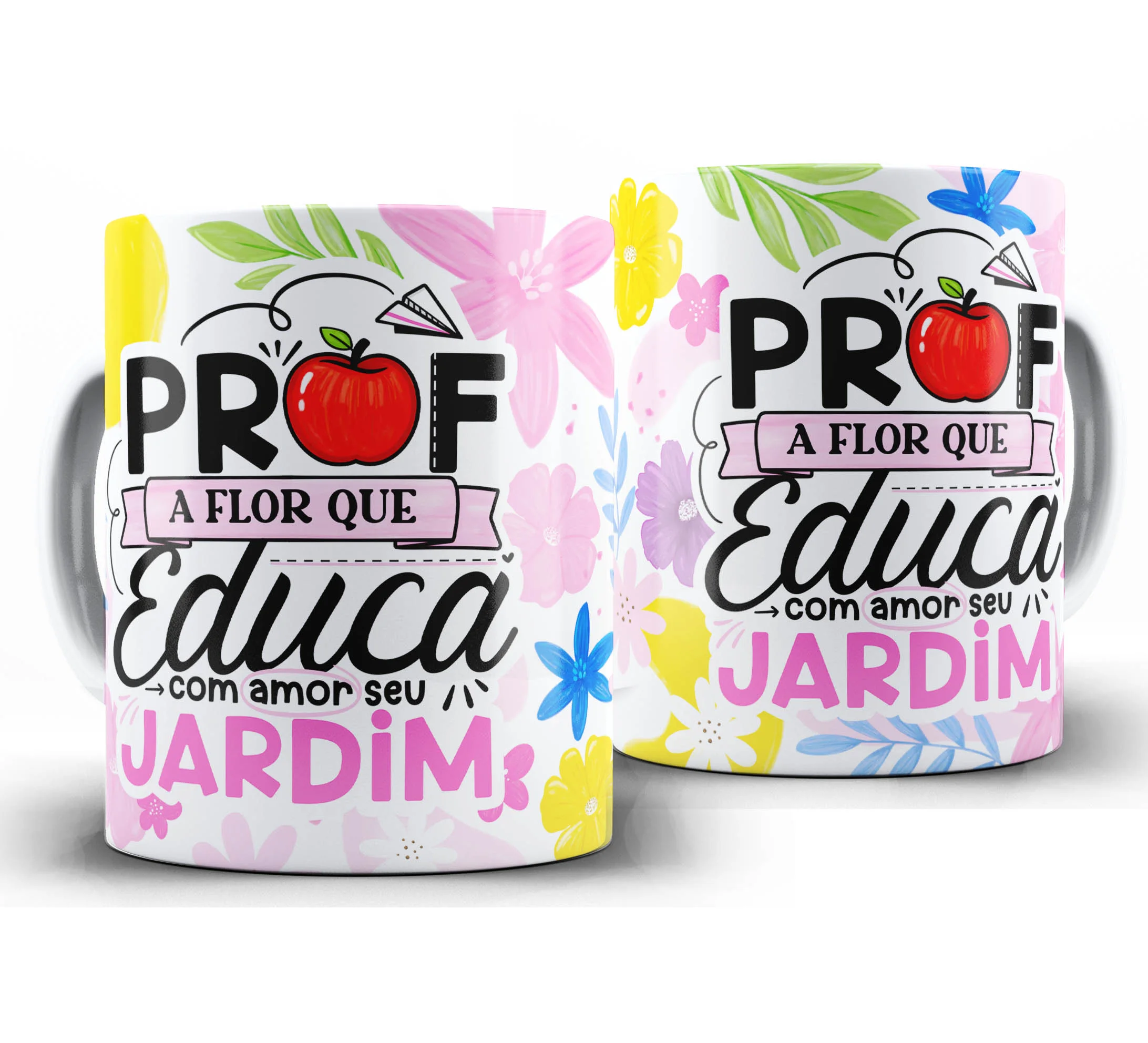 Caneca Personalizada Feliz Dia dos Professores — W4 — A Flor que Educa