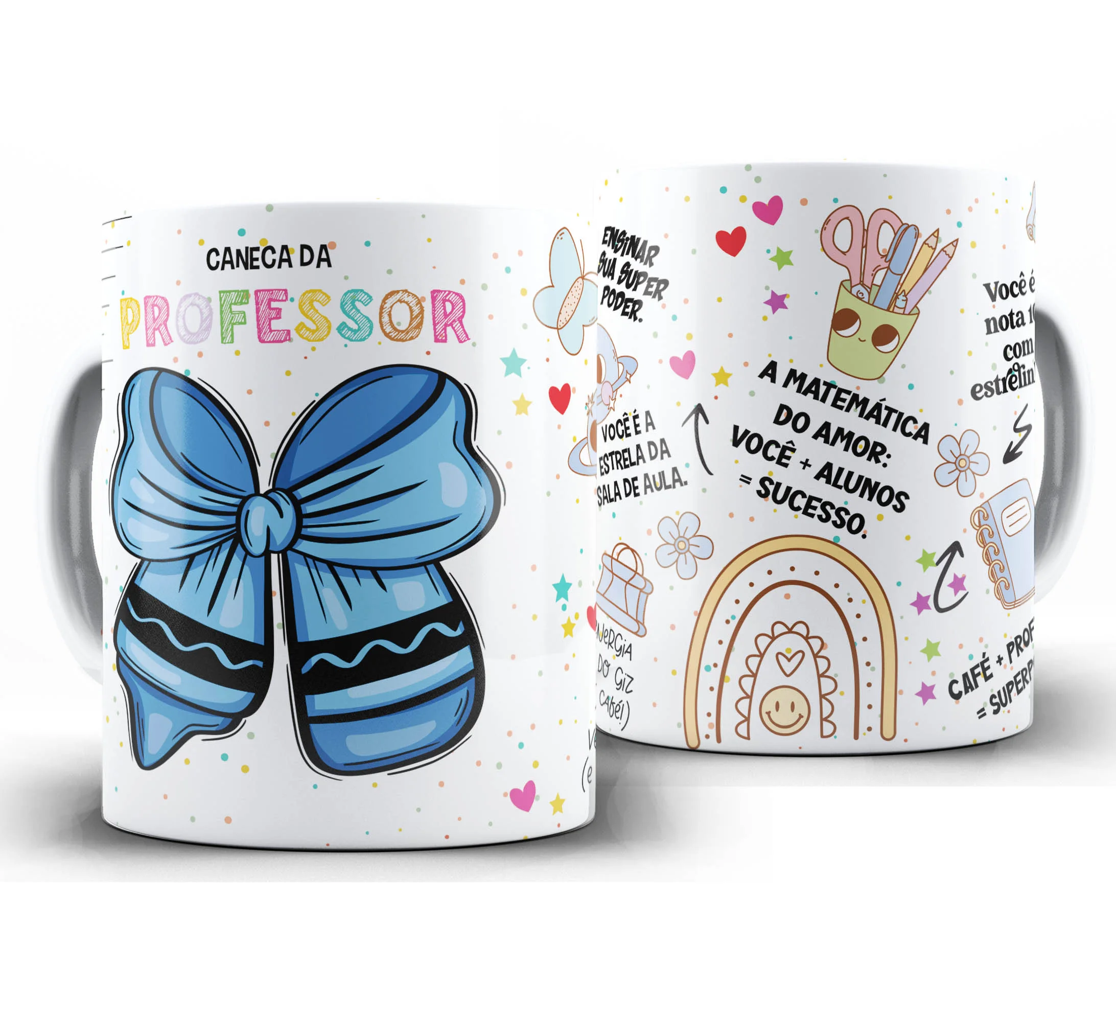Caneca Personalizada Feliz Dia dos Professores — W47 — Caneca Do Professor Giz Azul