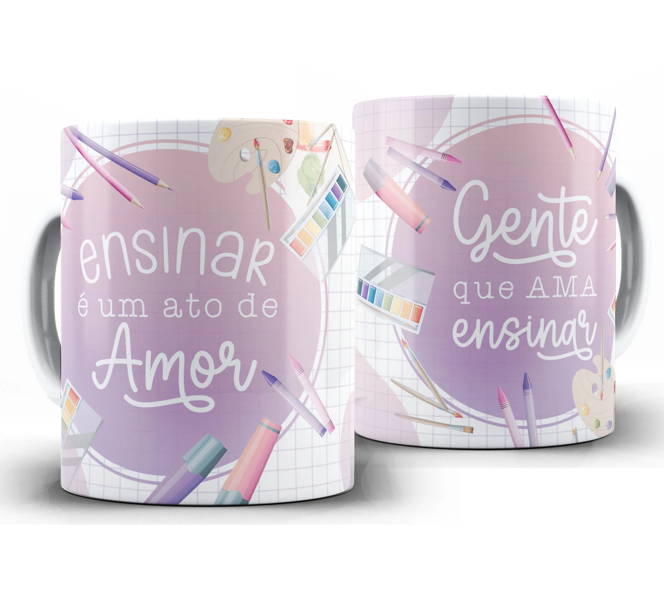 Caneca Personalizada Feliz Dia dos Professores — W55 — Ensinar é um ato de Amor