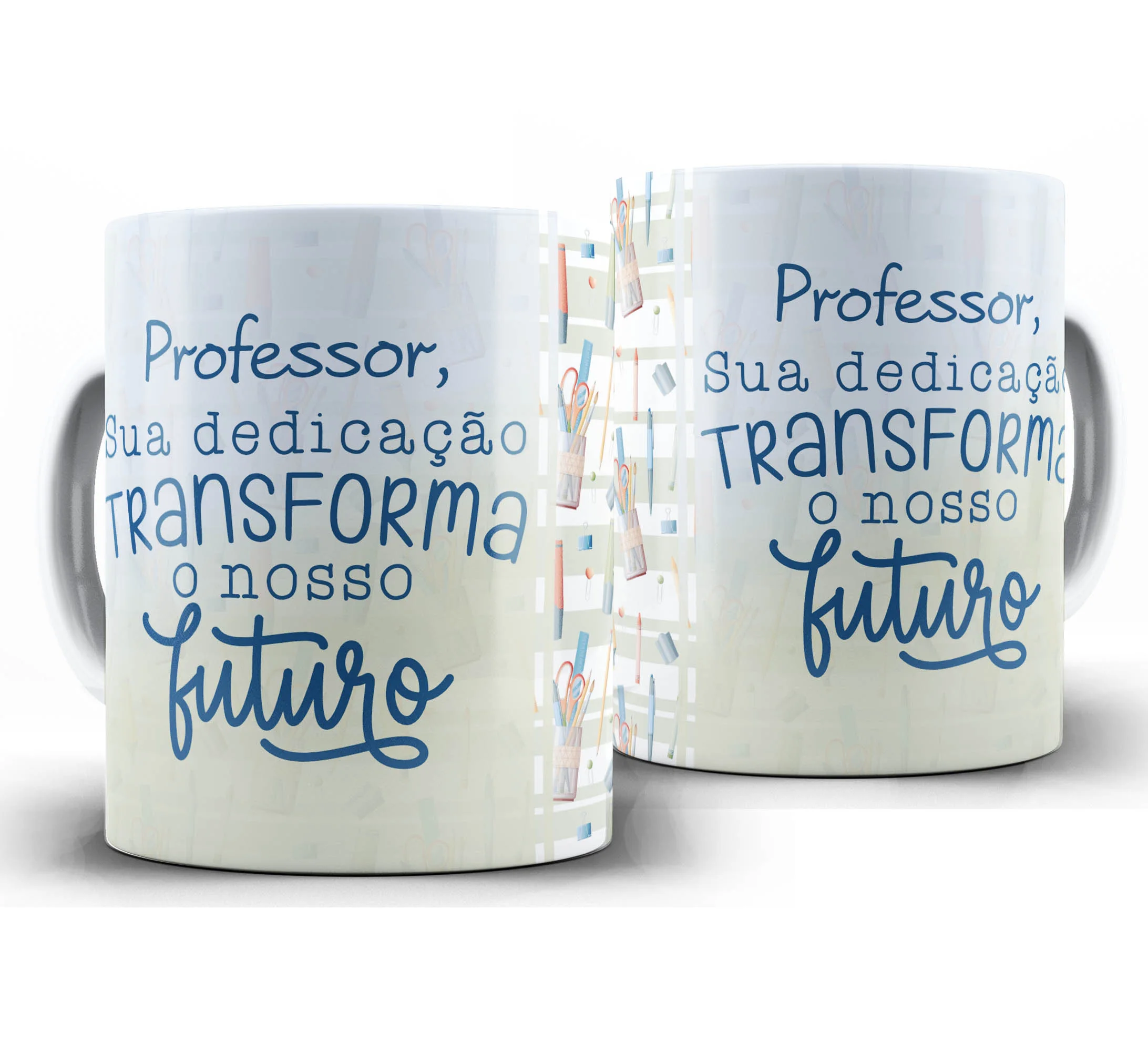 Caneca Personalizada Feliz Dia dos Professores — W61 — Transforma o Futuro