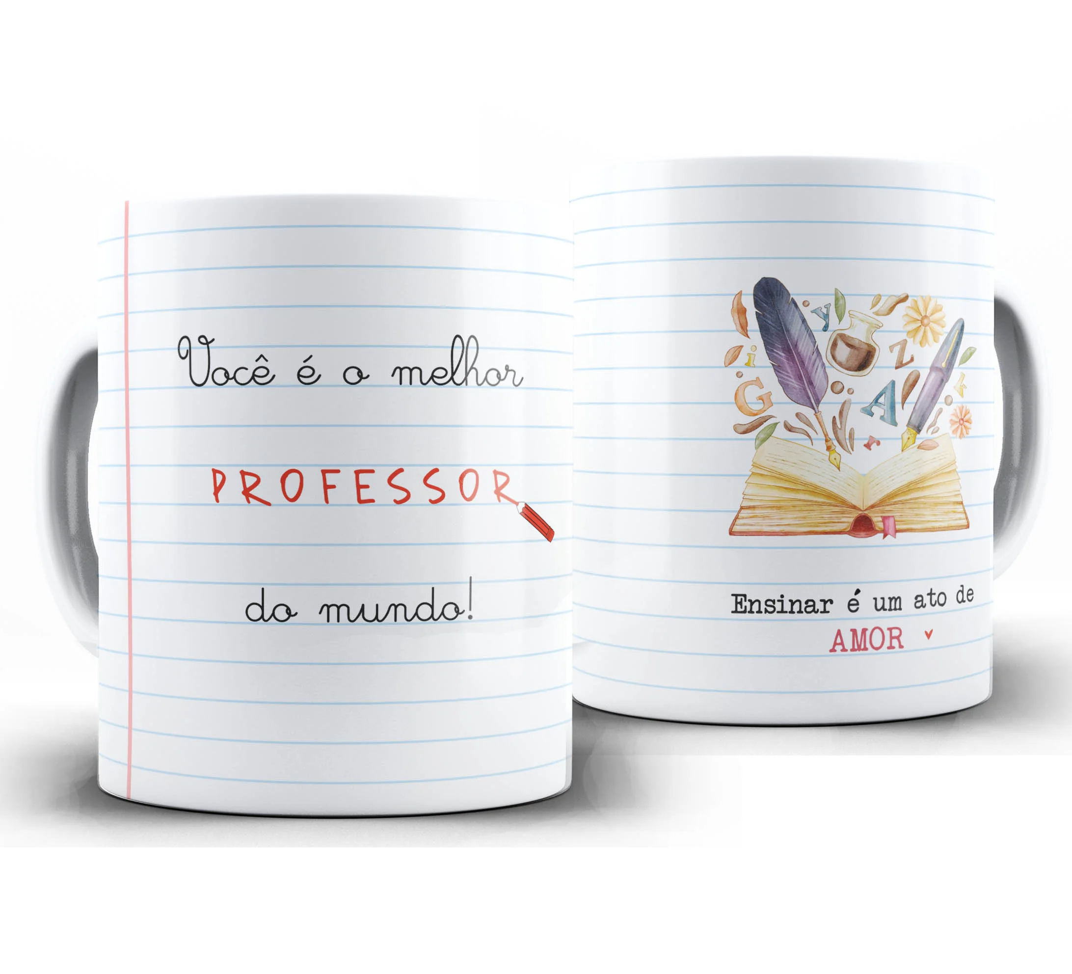 Caneca Personalizada Feliz Dia dos Professores — W75 — Melhor Professor
