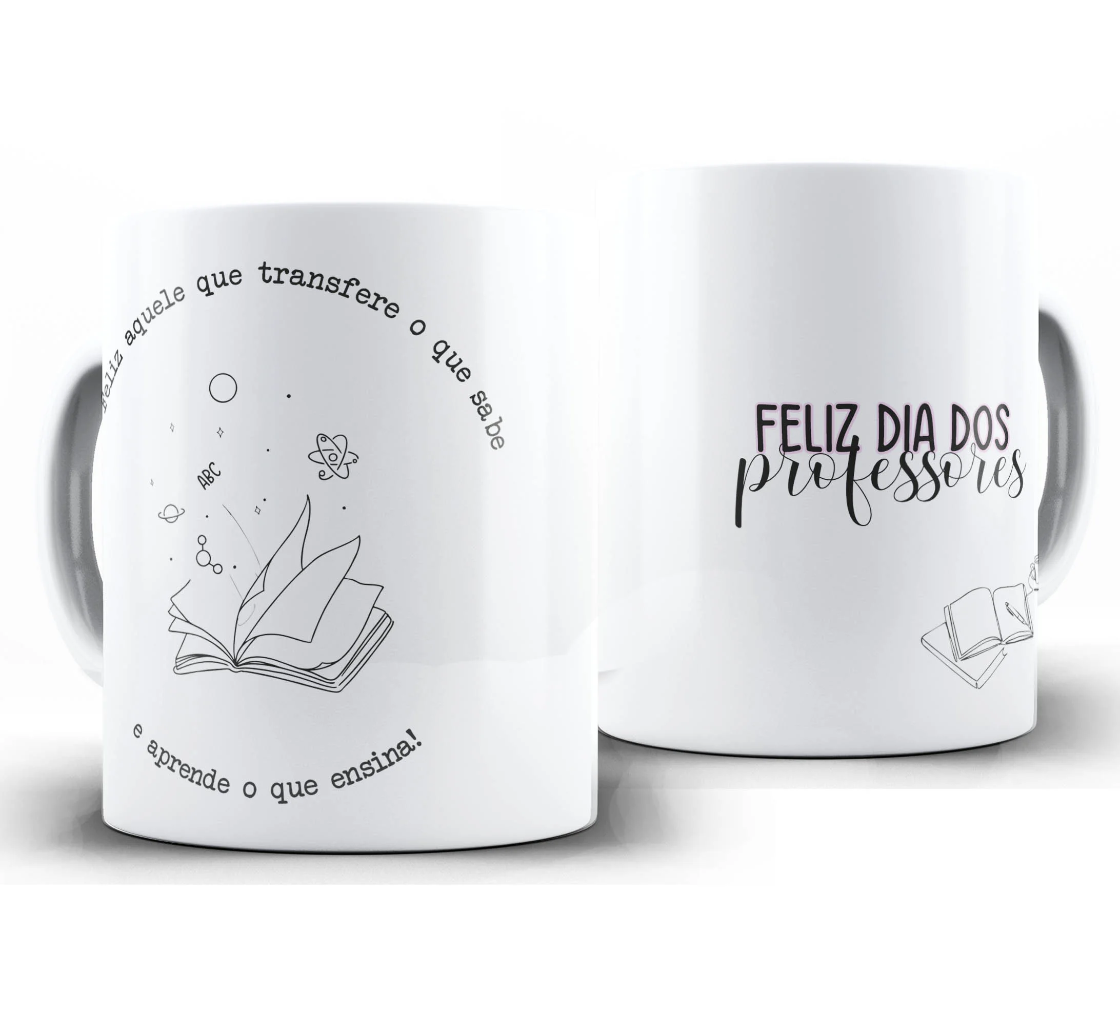 Caneca Personalizada Feliz Dia dos Professores — W76 — Feliz dia dos Professores
