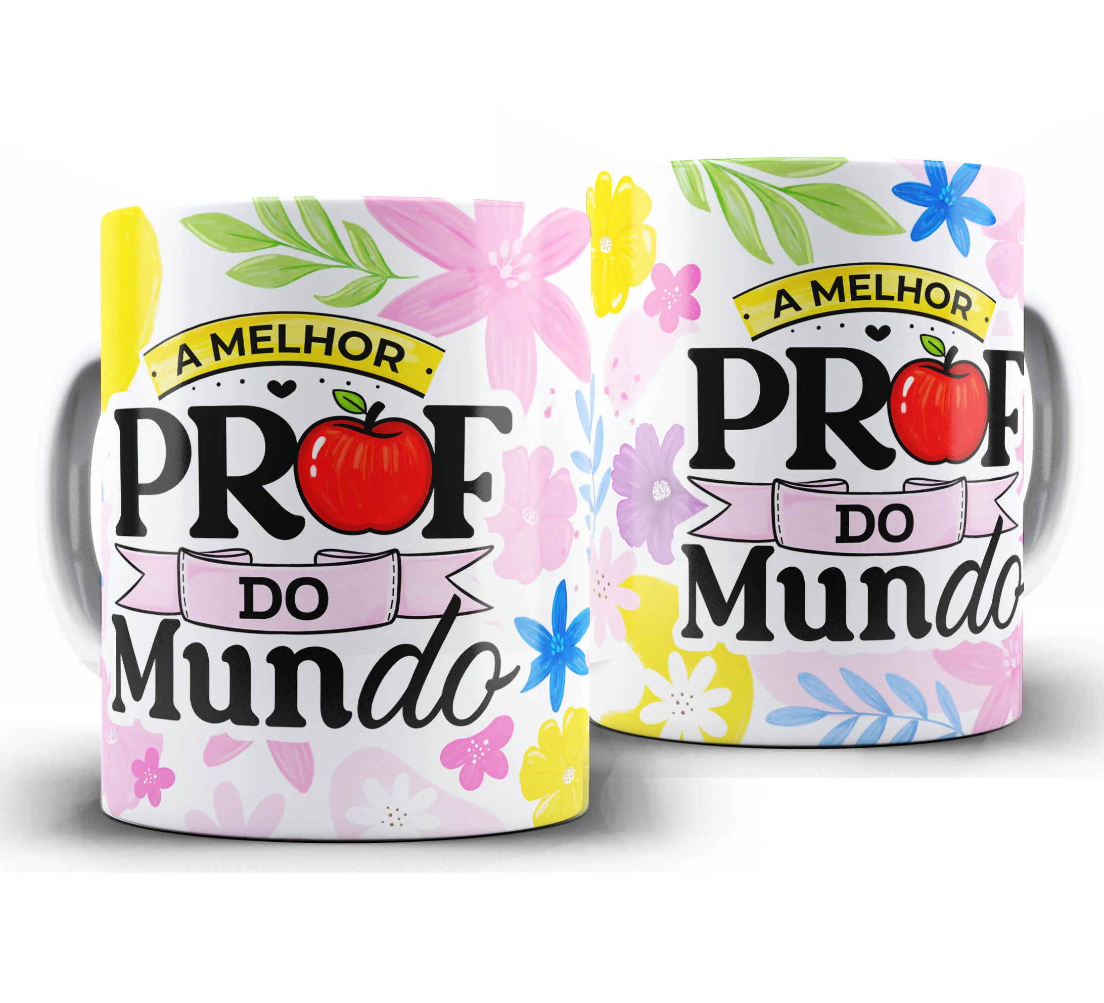 Caneca Personalizada Feliz Dia dos Professores — W9 — A Melhor Prof do Mundo