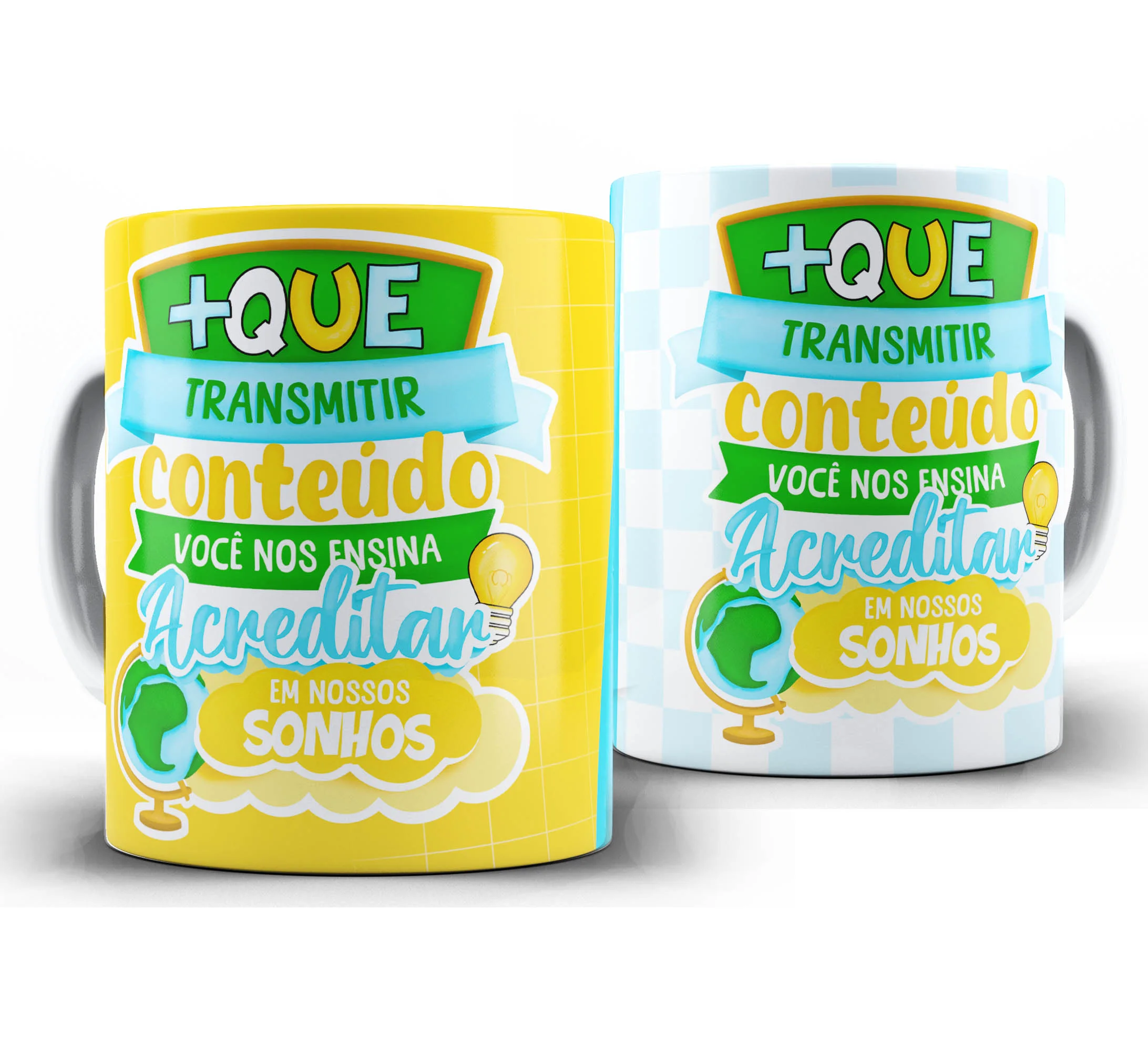 Caneca Personalizada Feliz Dia dos Professores — W99 — + Que Transmitir