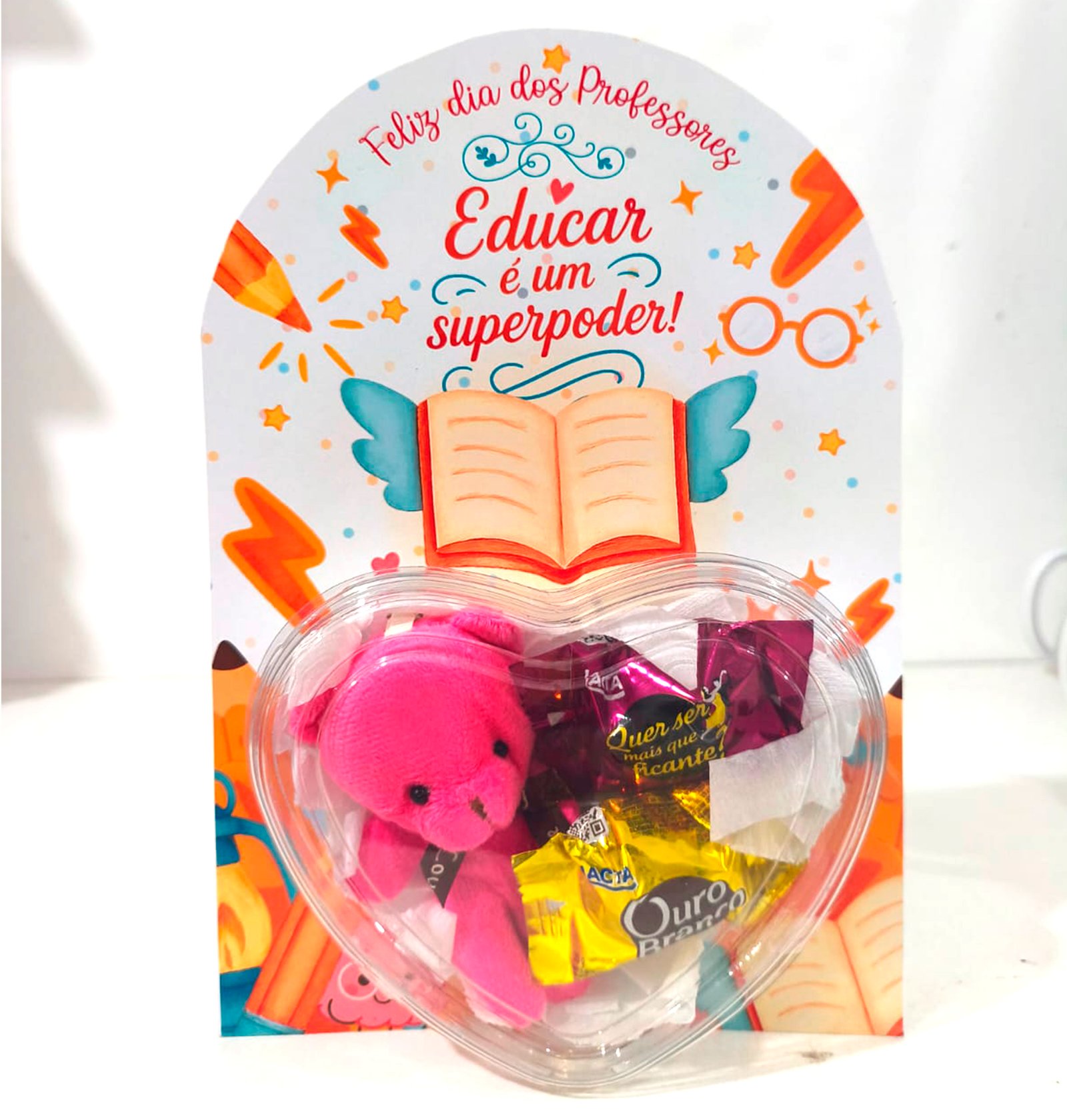 Cartão Gigante  - Feliz dia dos Professores — Educar é um Superpoder