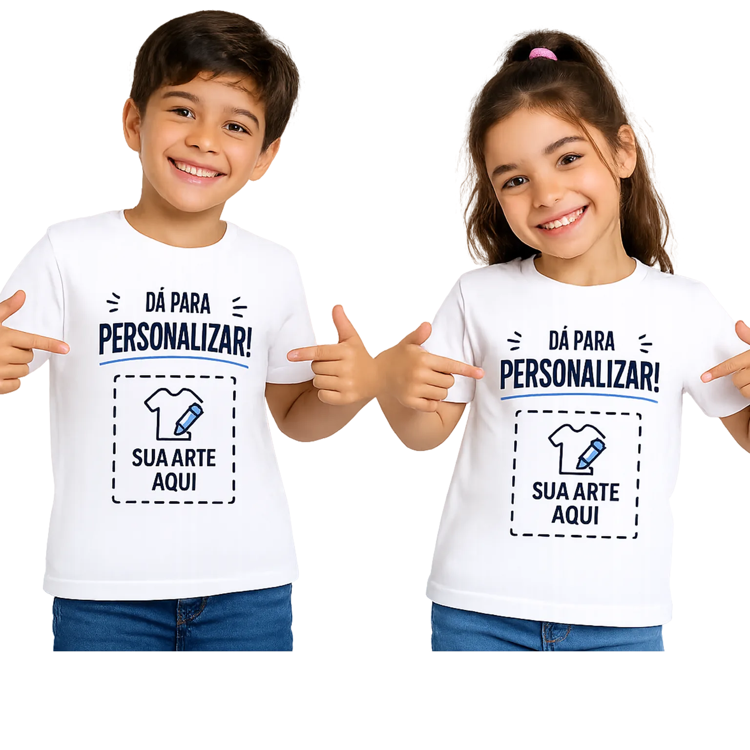 Camisetas personalizada de Poliester ifantil - AT Presentes São Paulo