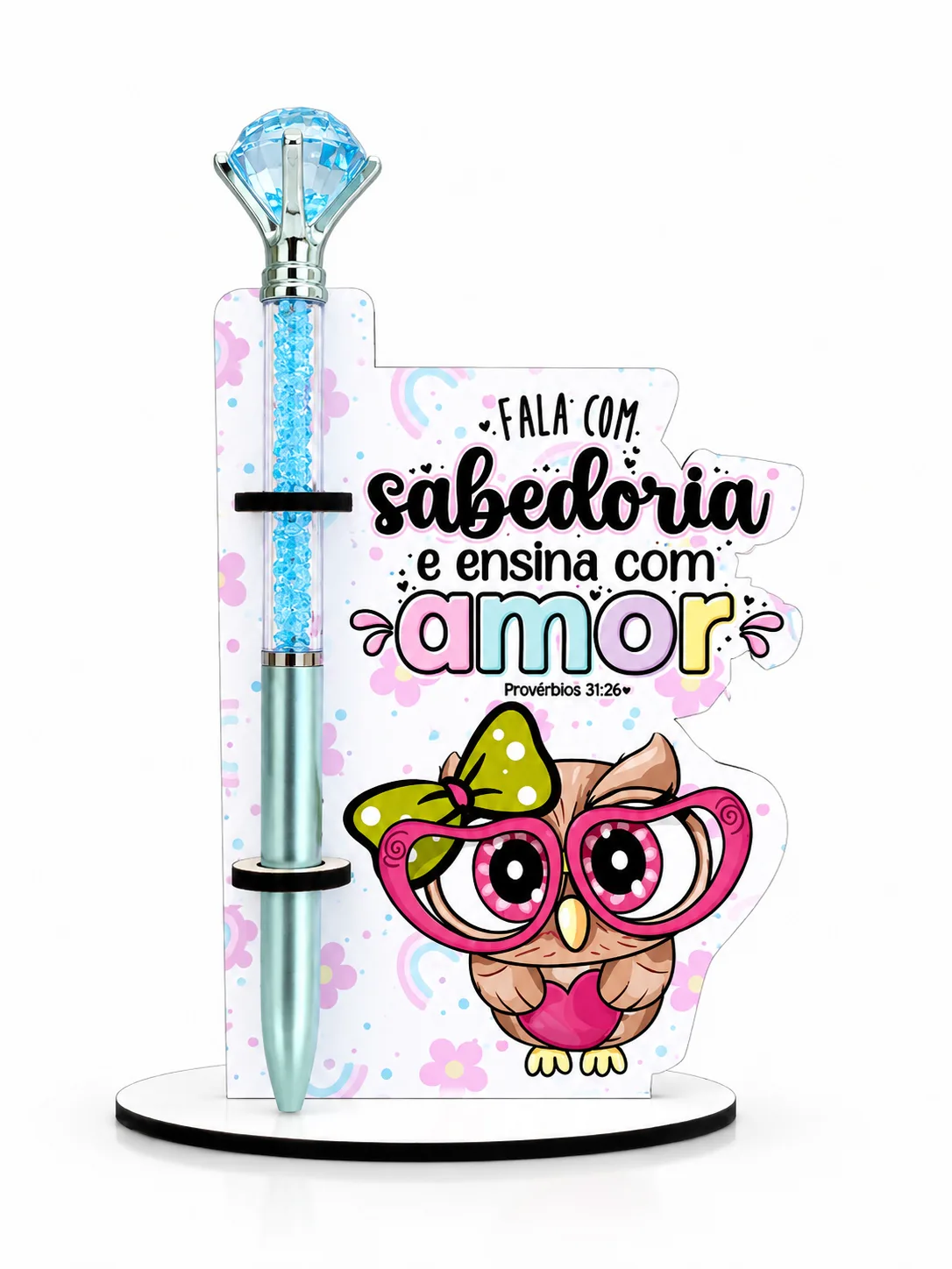 Porta Caneta Melhor Professor do Mundo  Lembrança Dia dos Professores — Fala com sabedoria e ensina com amor