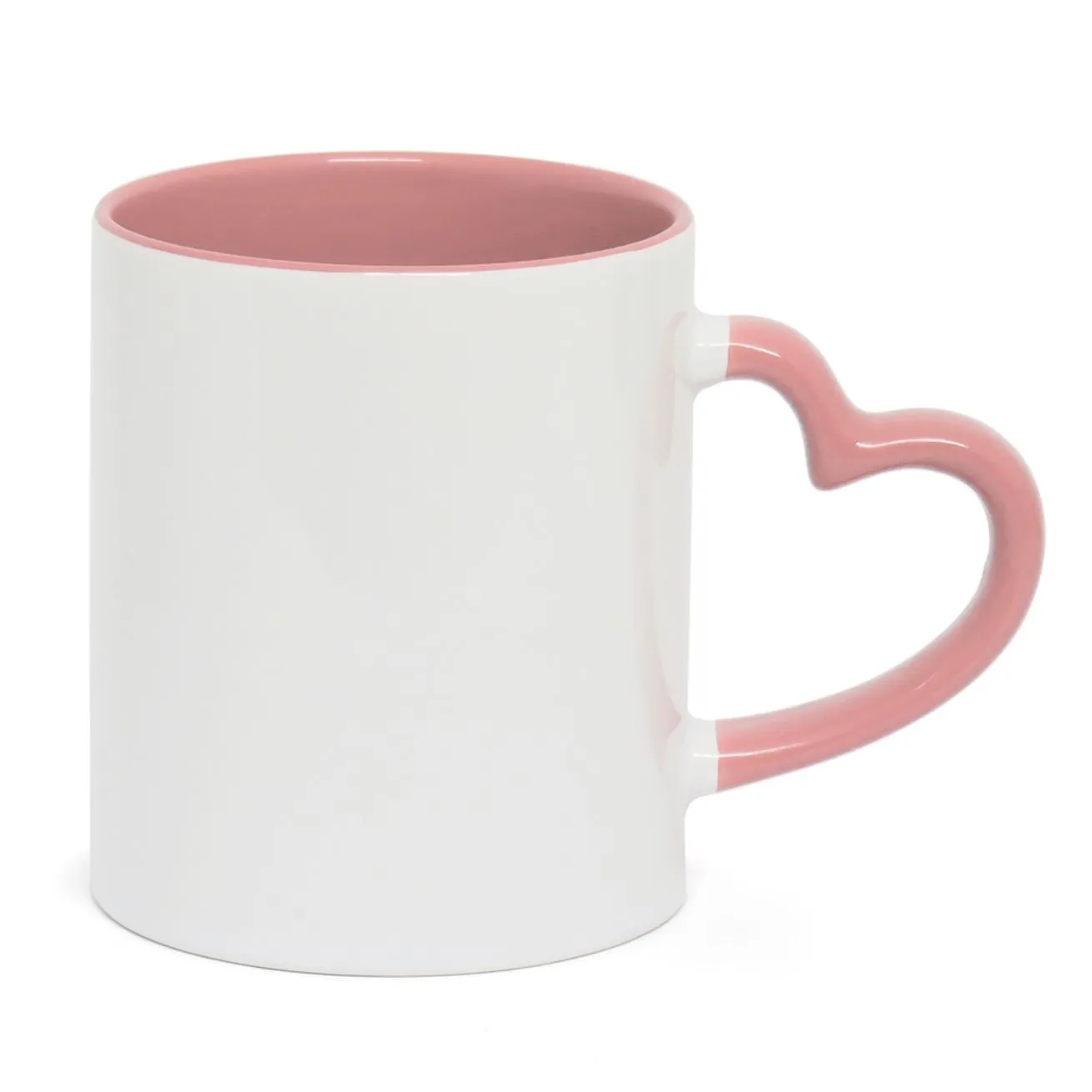 CANECA DE ALÇA DE CORAÇÃO COLORIDA