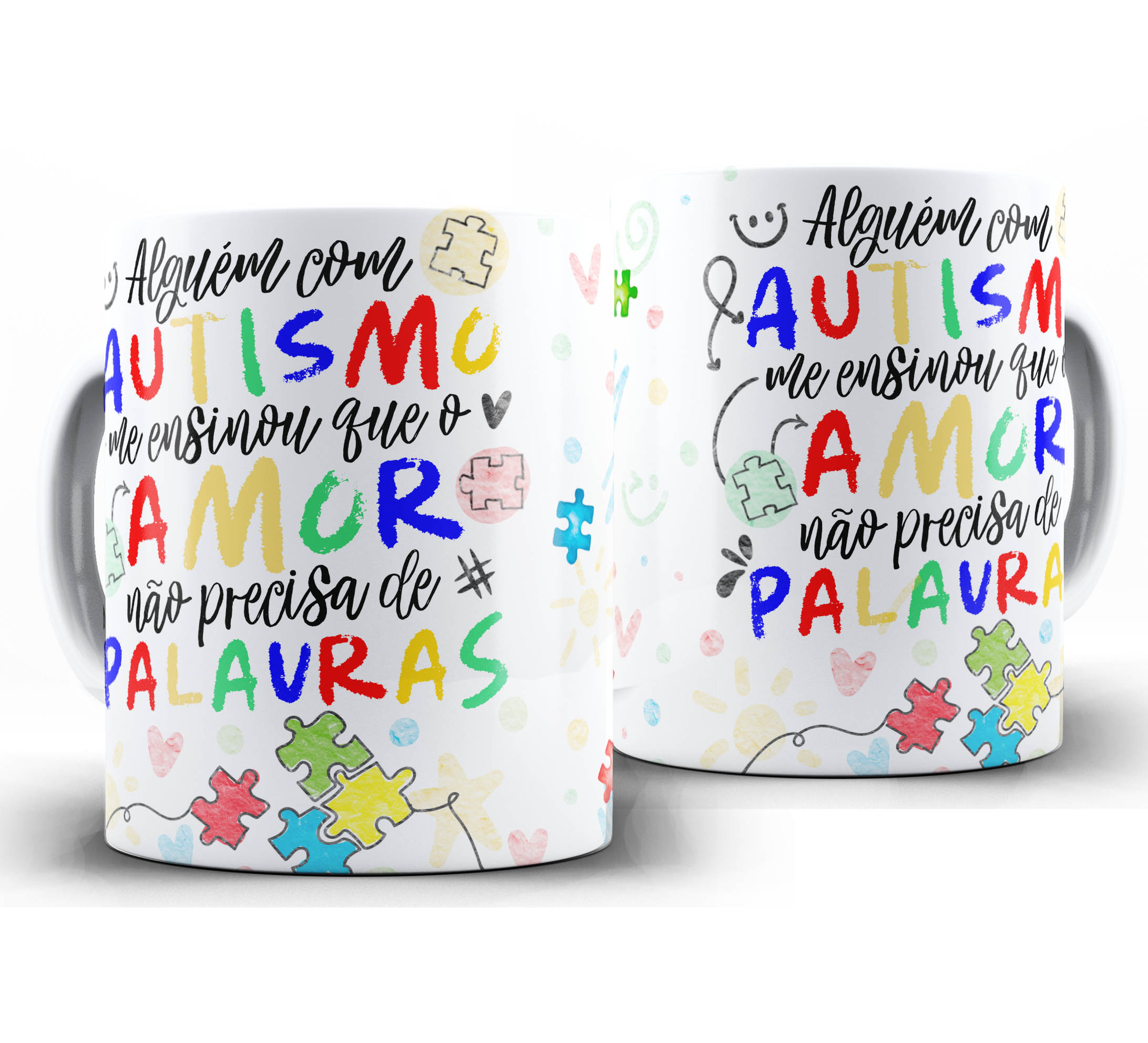 Caneca Autismo - Autismo Amor Palavras