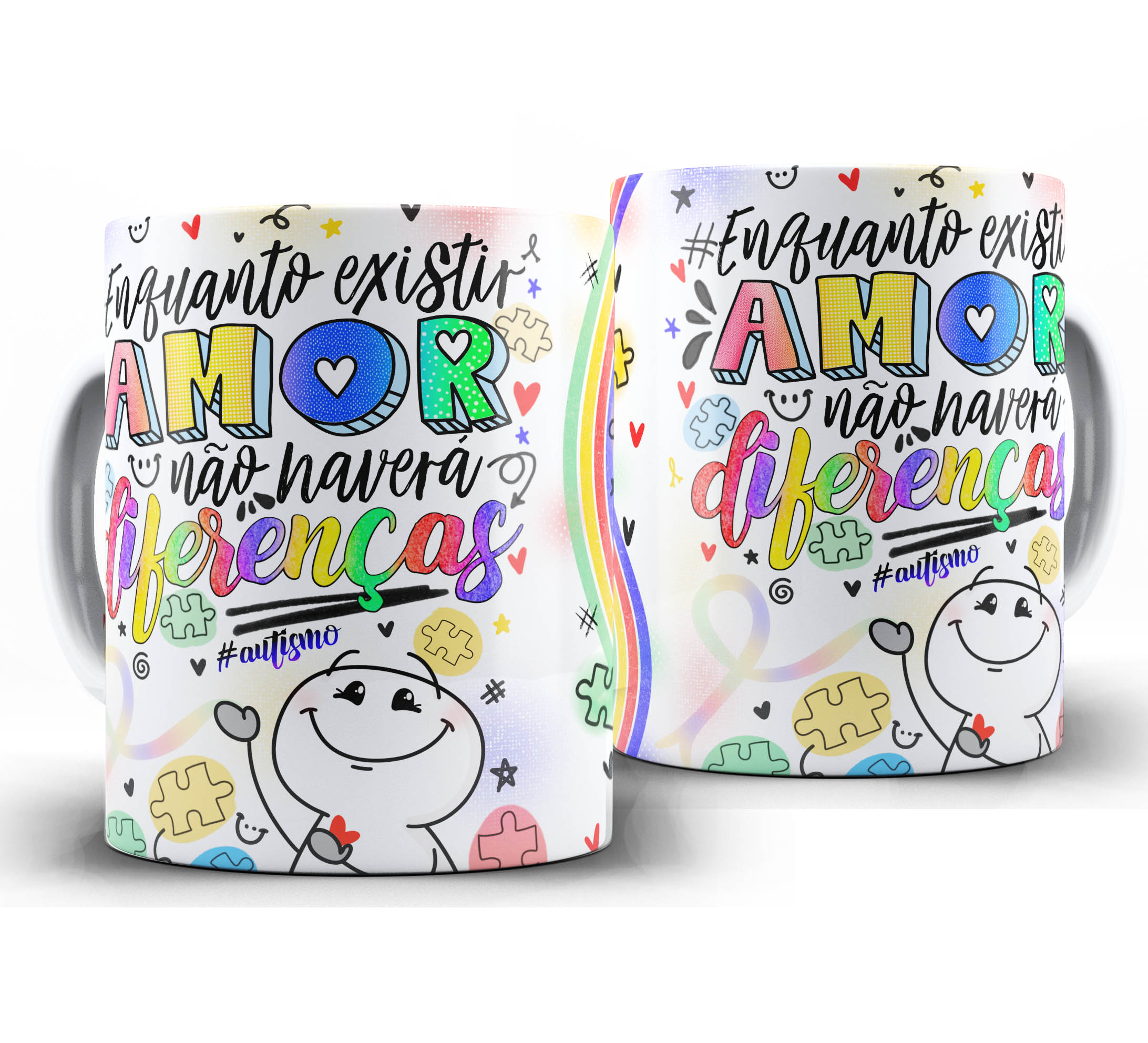 Caneca Autismo - Enquanto existir amor não haverá diferenças A1