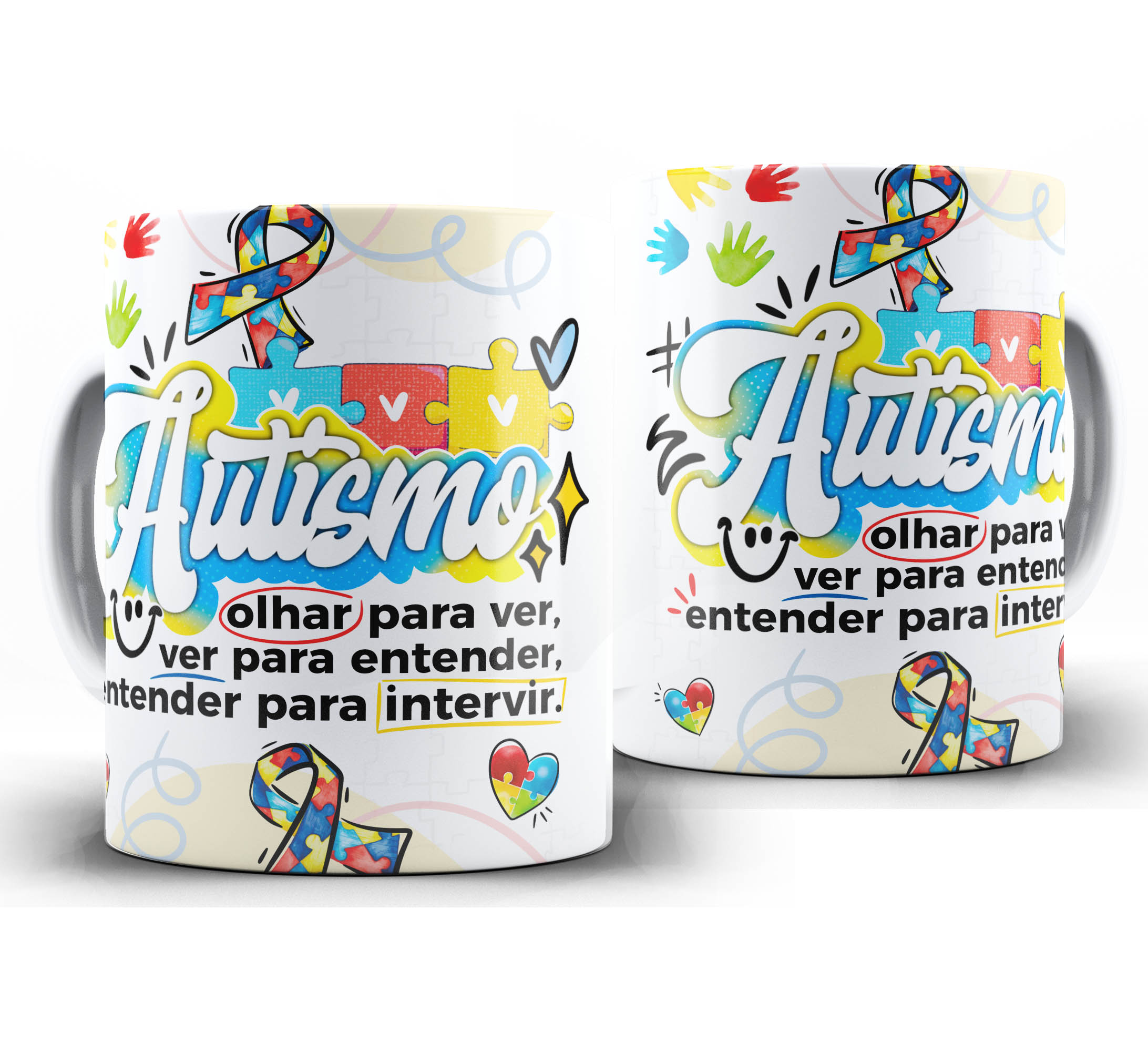 Caneca Autismo - Olhar ver Entender A2
