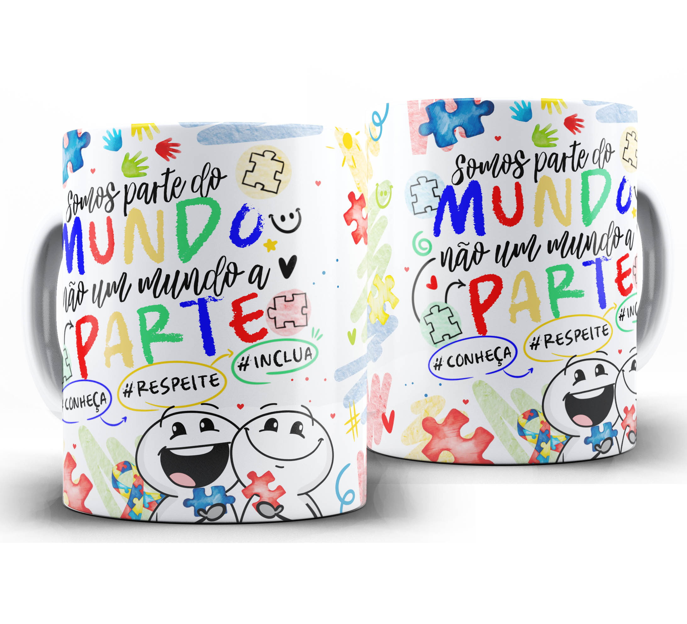 Caneca Autismo - Somos parte do mundo e nao um mundo a parte A1
