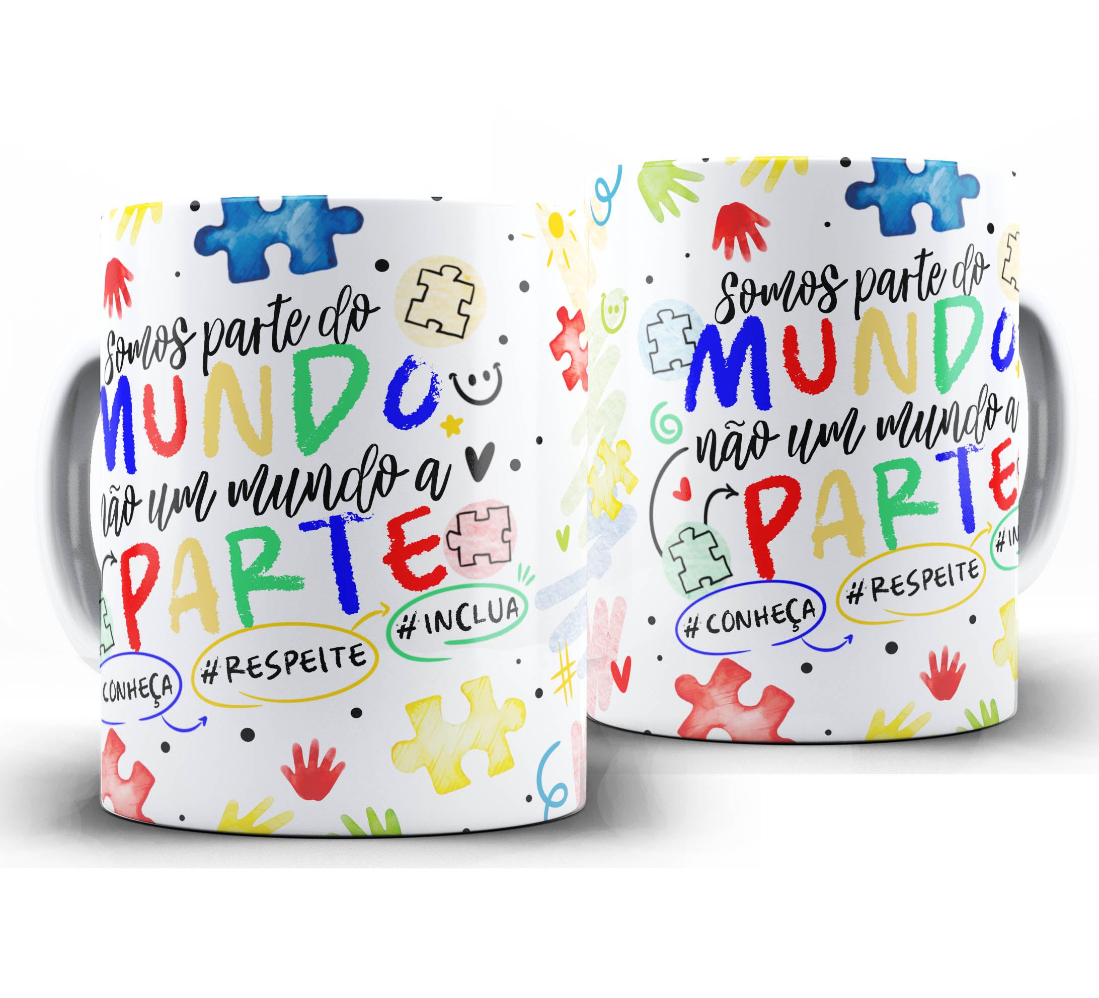 Caneca Autismo - Somos parte do mundo e nao um mundo a parte A2