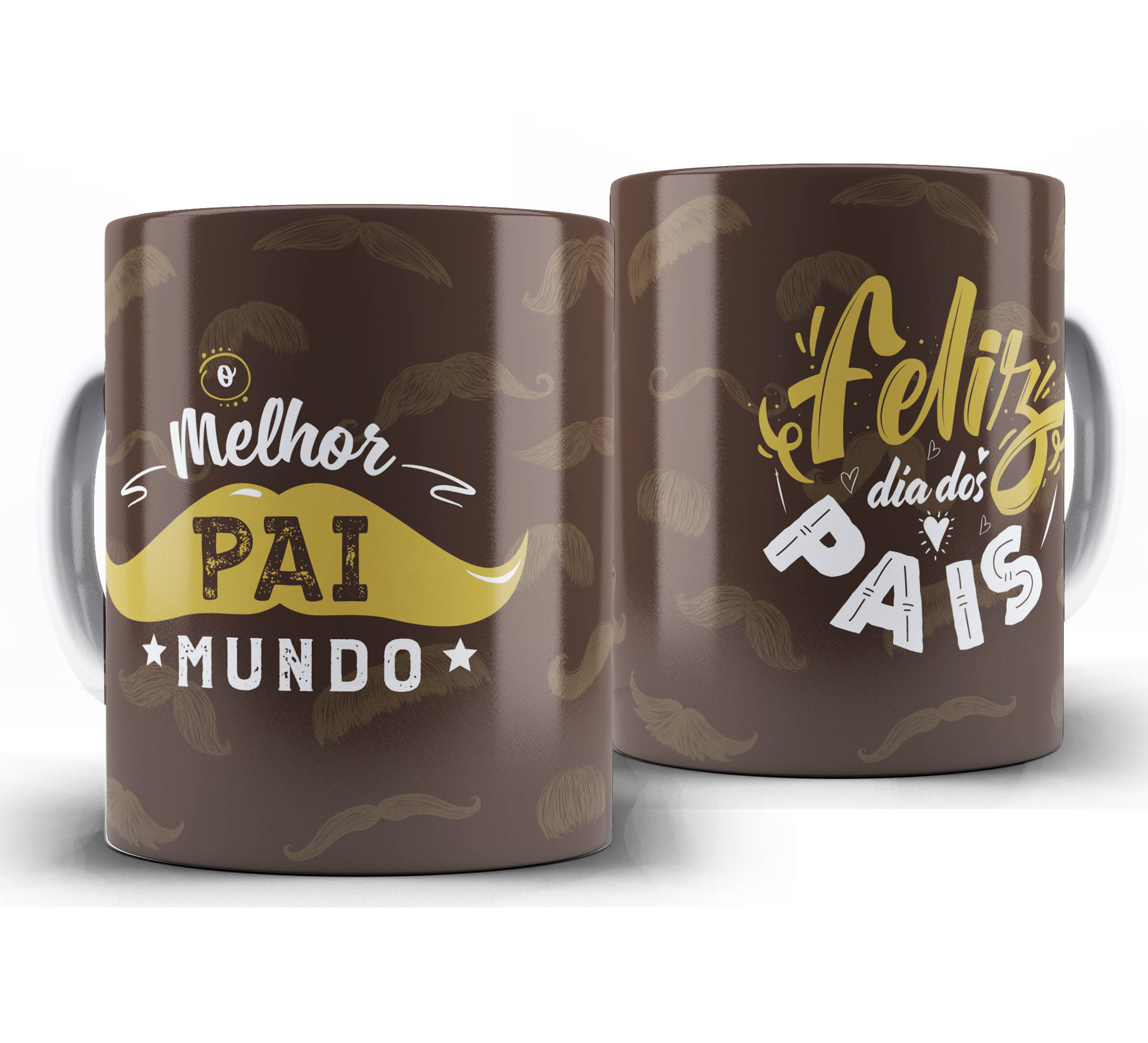 Caneca dia dos Pais W19 - Melhor Pai do mundo Bigode