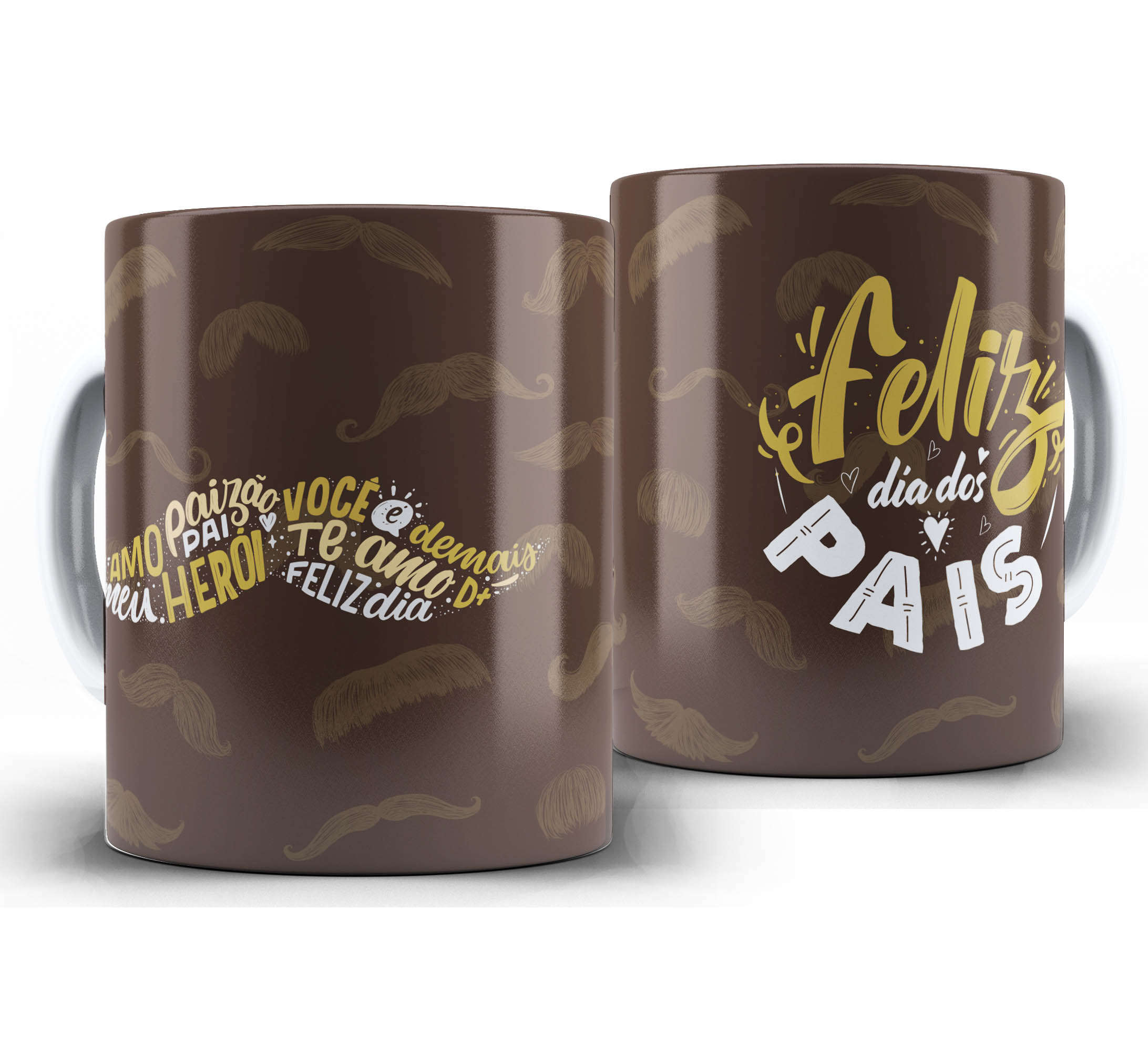 Caneca dia dos Pais W22 - Bigode te amo Paizão