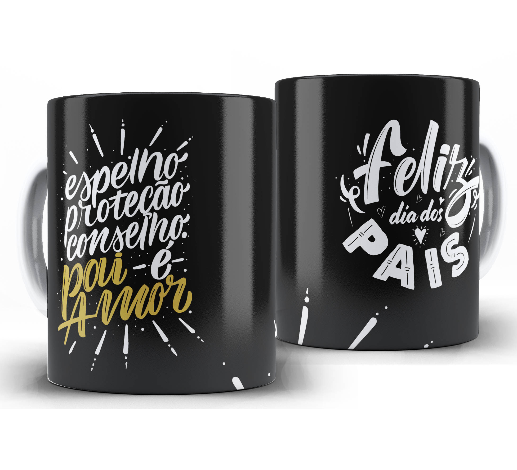 Caneca dia dos Pais W24 - Espelho proteção conselho Pai é amor