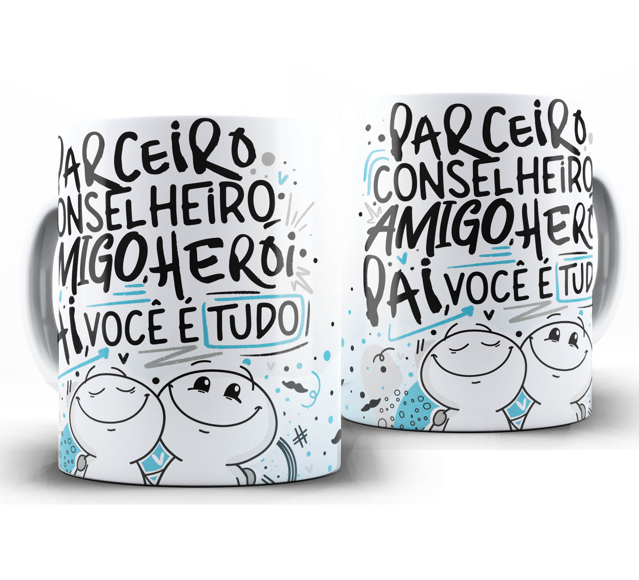Caneca dia dos Pais W33 - Parceiro conselheiro amigo