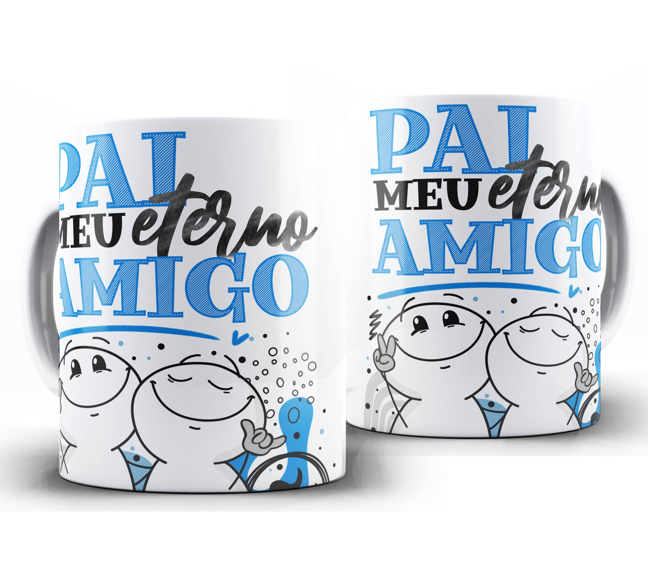 Caneca dia dos Pais W35 - Pai Meu Eterno Amigo