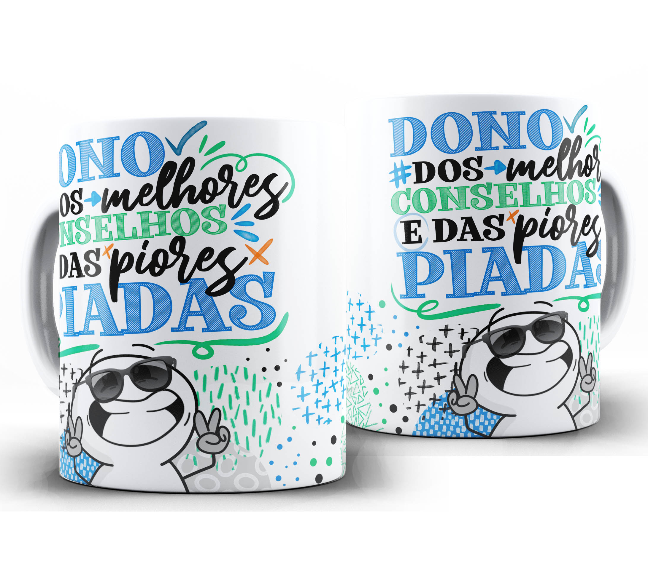 Caneca dia dos Pais W38 - Dono dos Melhores conselhos e Piores Piadas