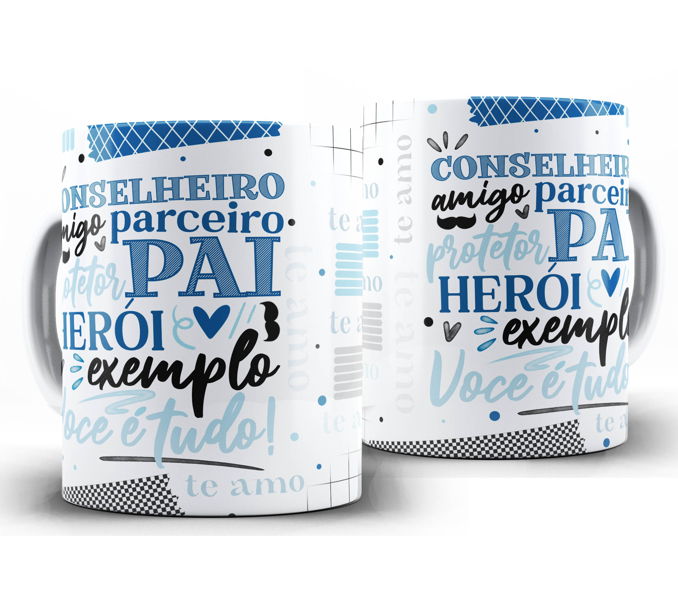 Caneca dia dos Pais W42 - Conselheiro, Amigo, Parceiro, Protetor