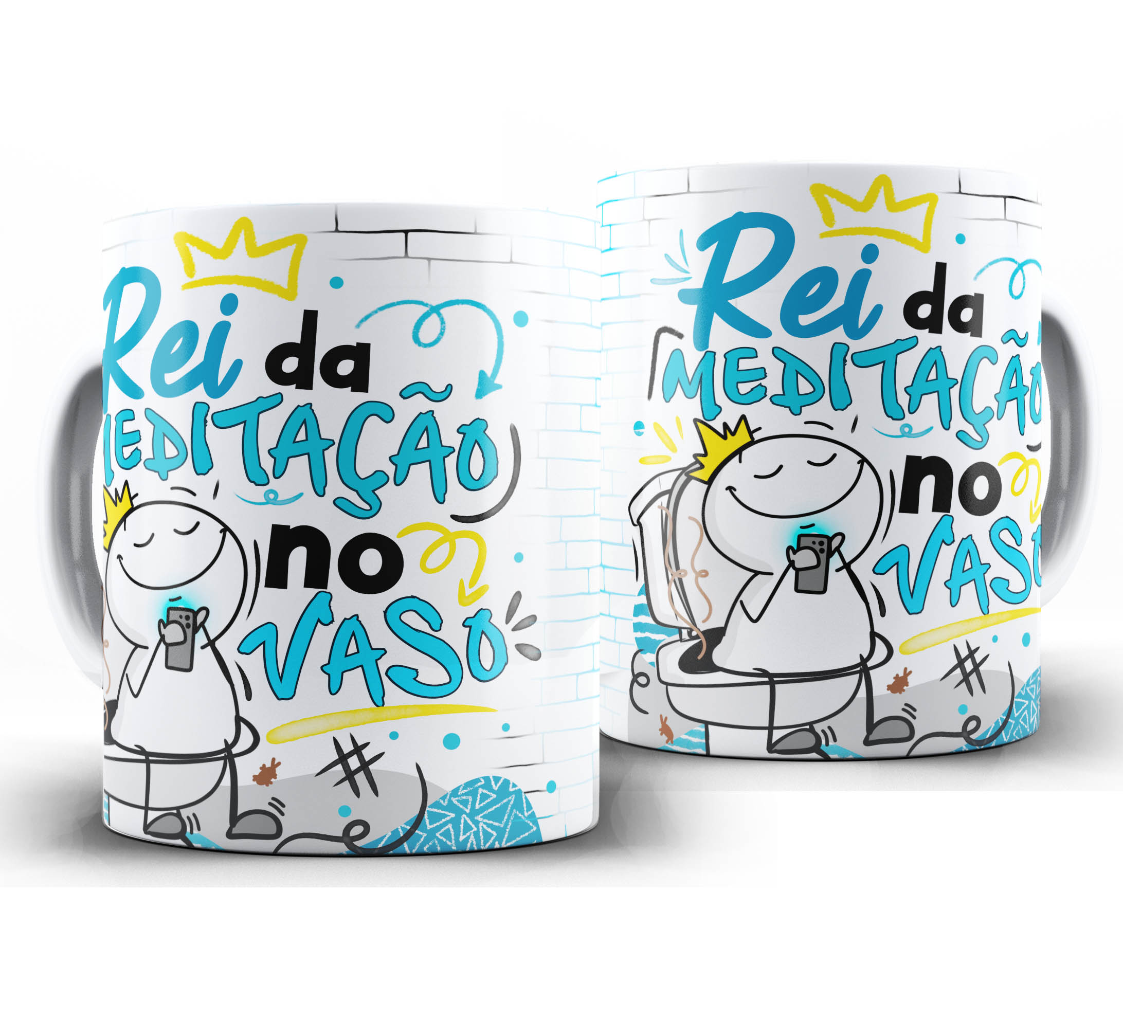 Caneca dia dos Pais W46 - Rei da Meditação no Vaso