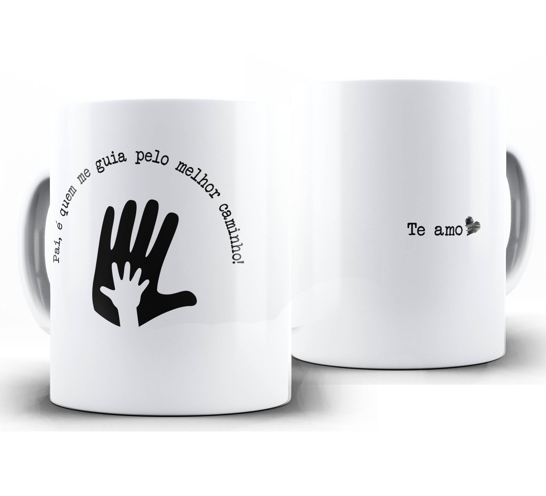 Caneca dia dos Pais W55 - Pai é Quem Guia Pelo Melhor Caminho