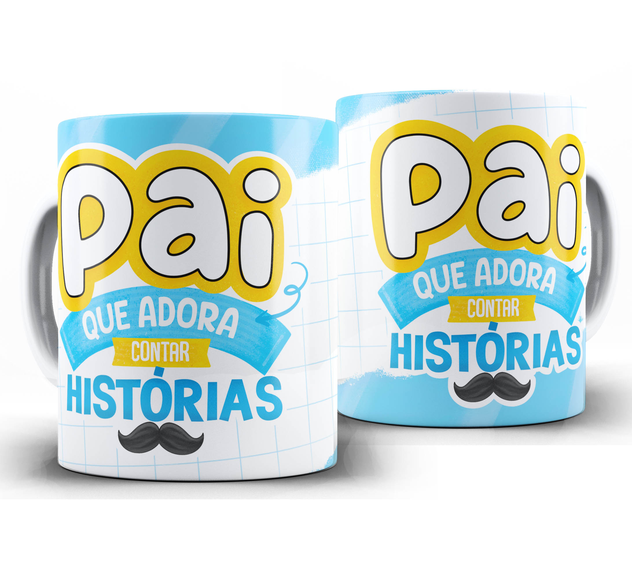Caneca dia dos Pais W75 - Pai que adora contar histórias