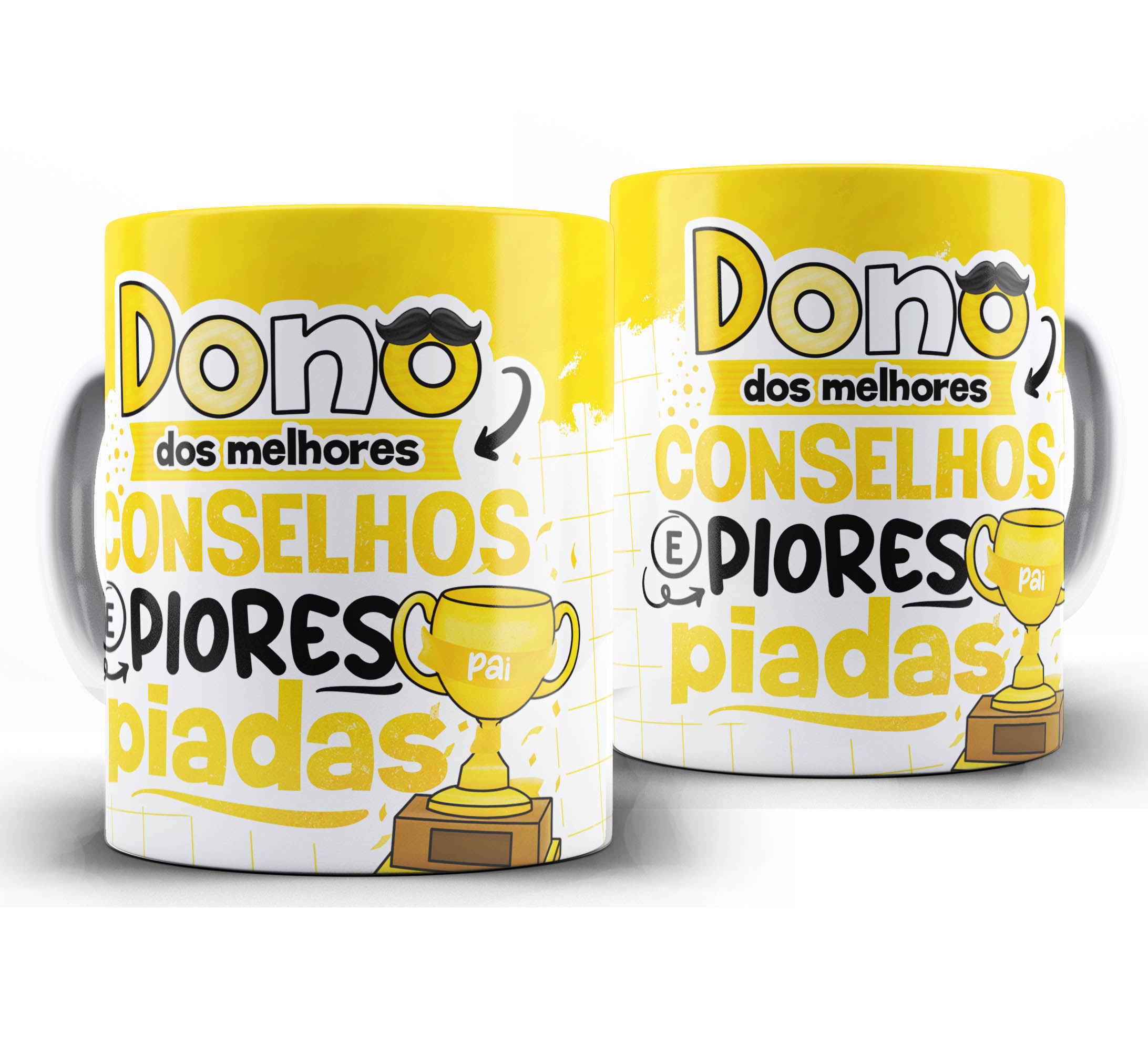 Caneca dia dos Pais W81 - Dono dos Melhores conselhos e Piores Piadas