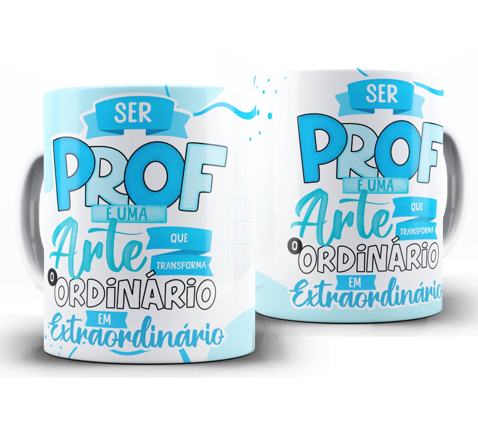 Caneca Dia dos Professores W110 - Ser Prof é uma Arte - Avião sem Asa